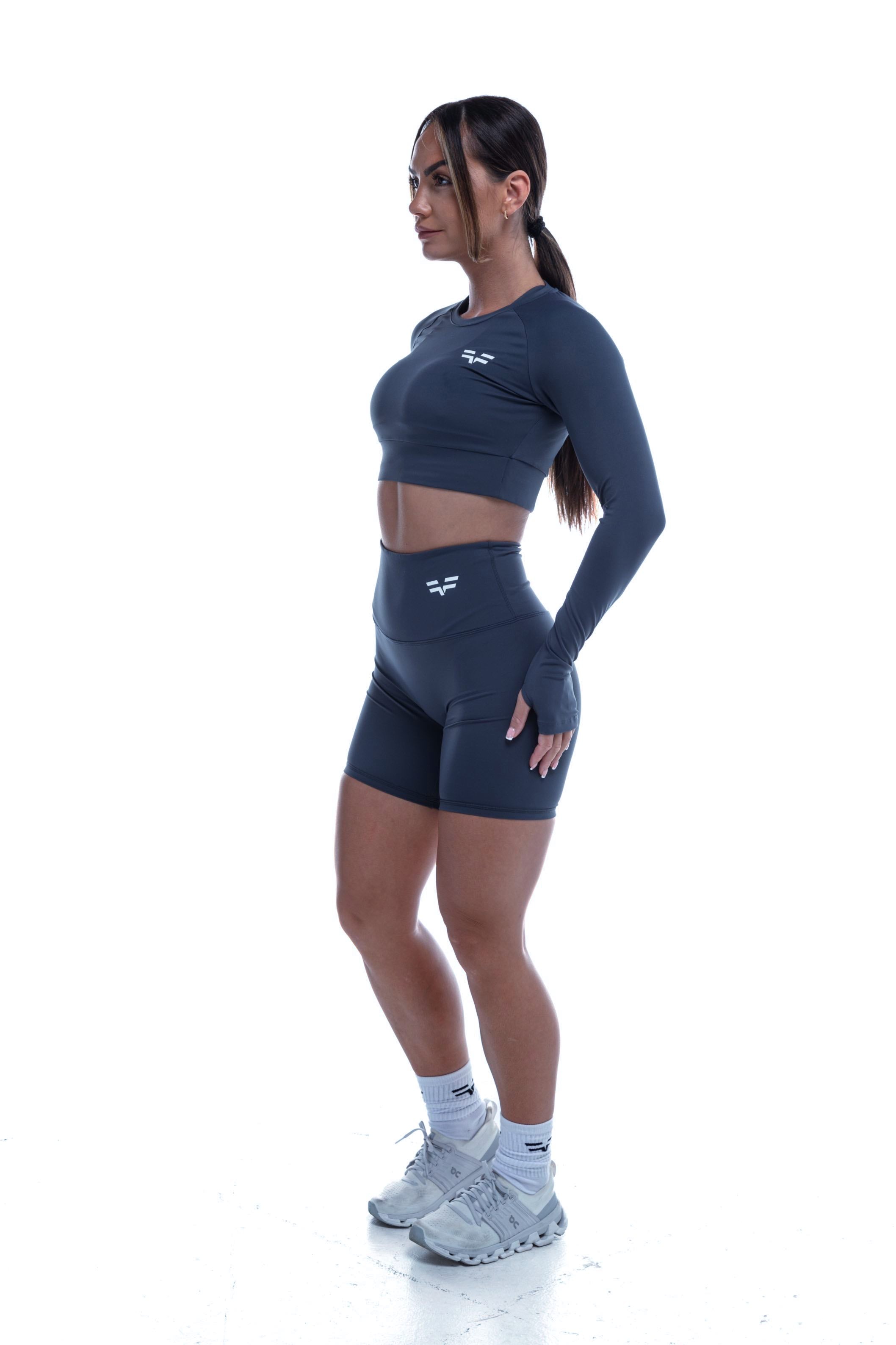 GymFreak Women's Vision Crop Top - Blue