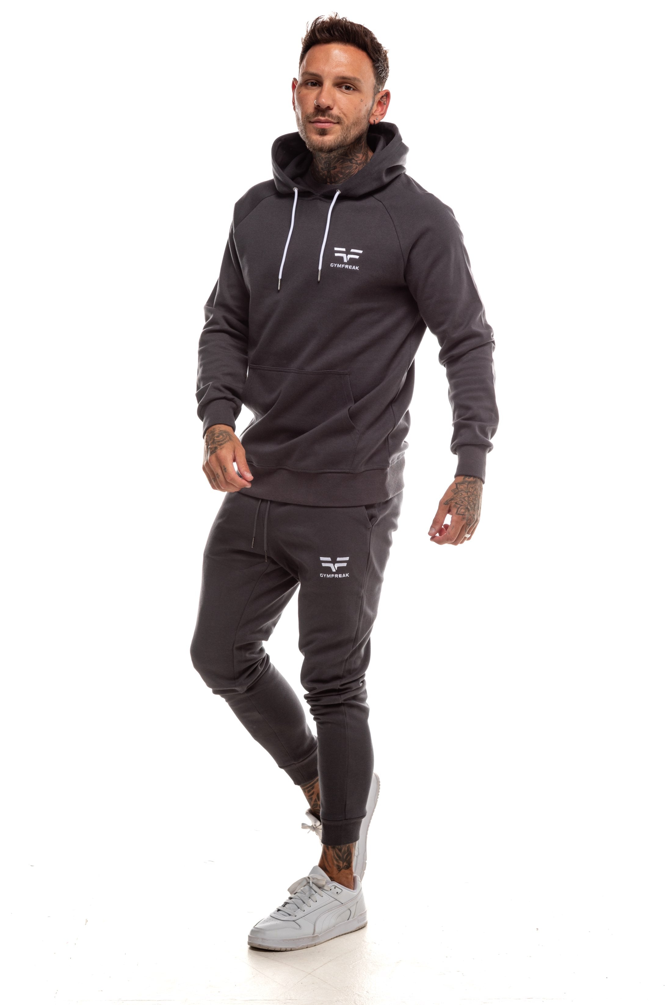 GymFreak Mens Power Hoodie - Charcoal