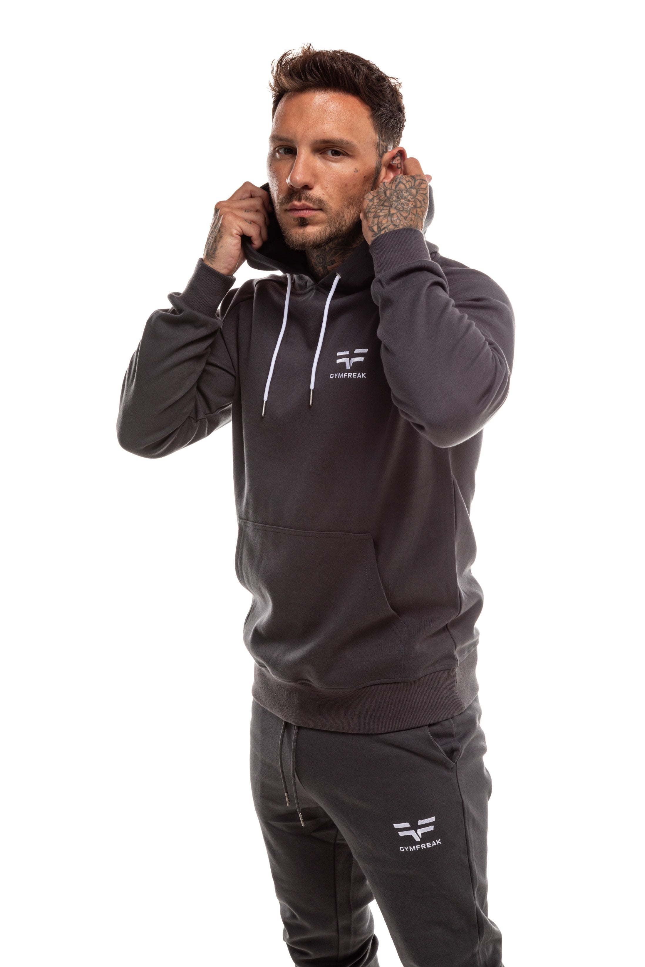 GymFreak Mens Power Hoodie - Charcoal