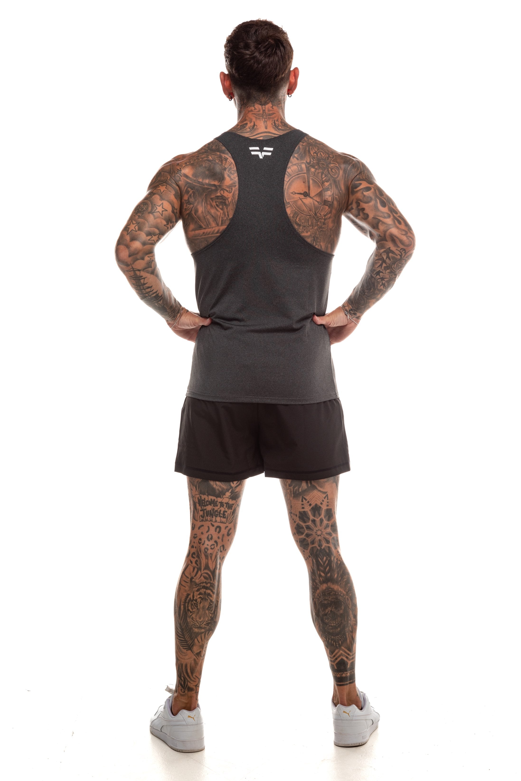 GymFreak Mens Active Vest - Charcoal