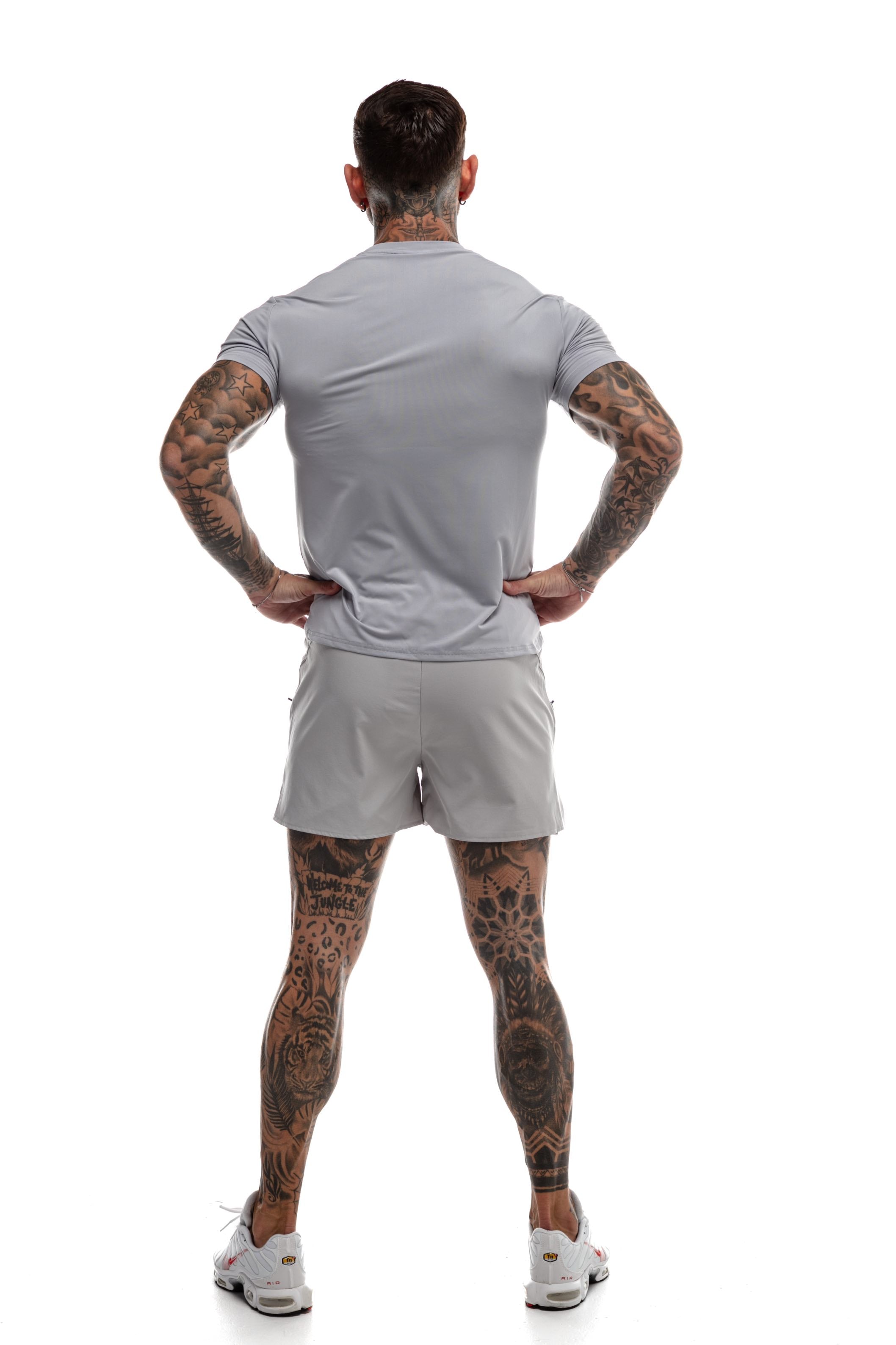 GymFreak Mens Fusion T-Shirt - Light Grey