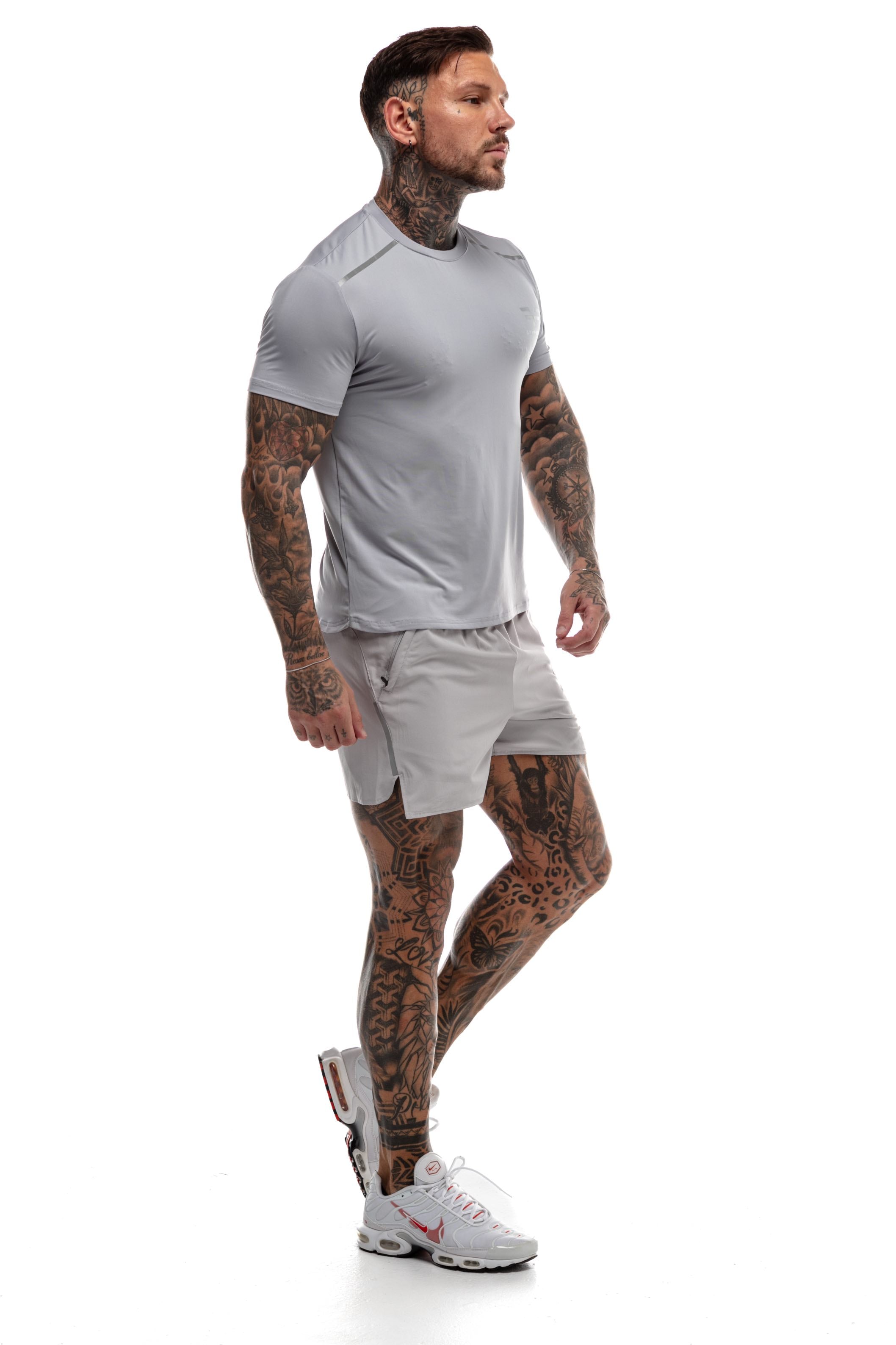GymFreak Mens Fusion T-Shirt - Light Grey