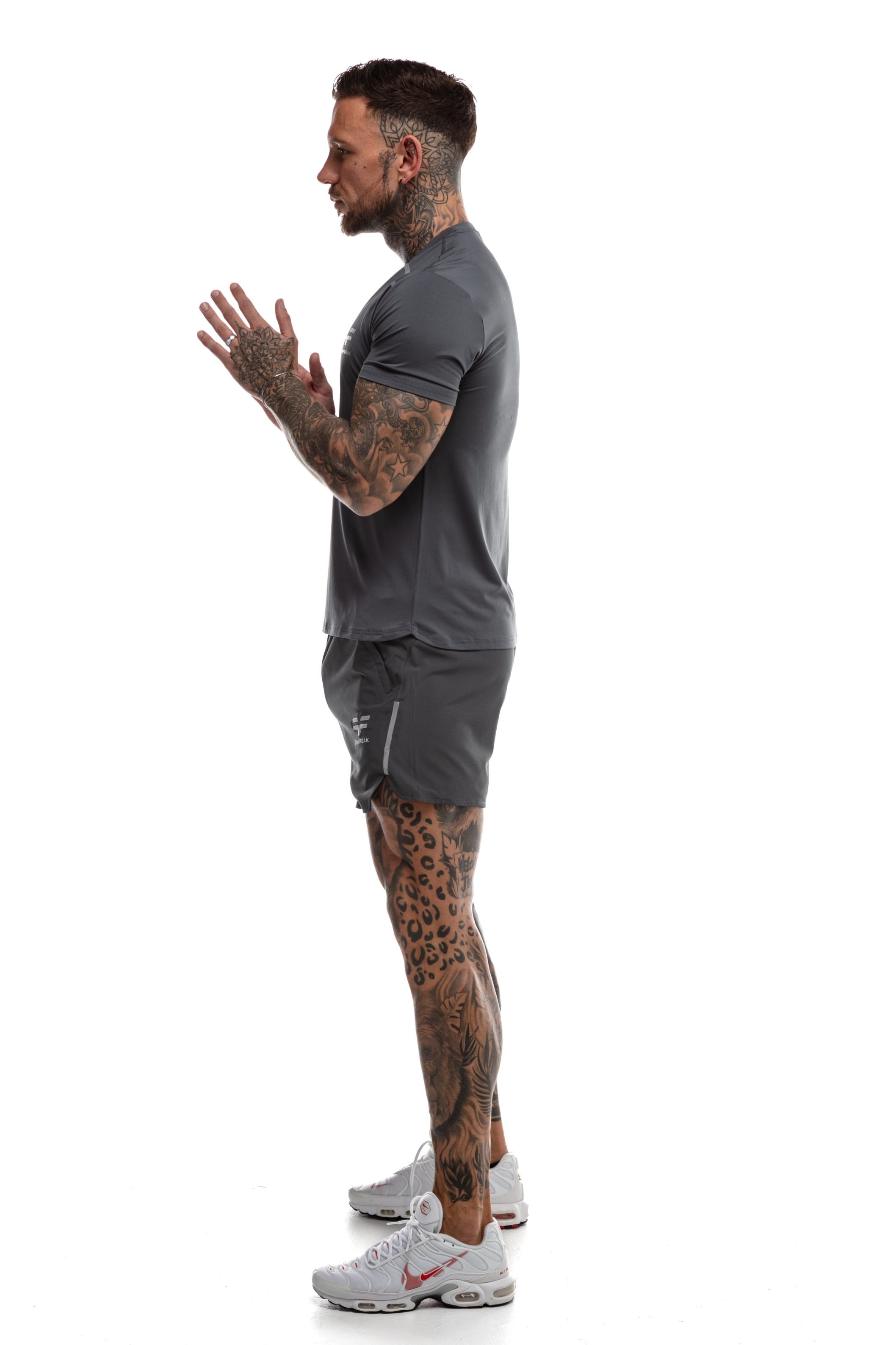GymFreak Mens Fusion T-Shirt - Charcoal