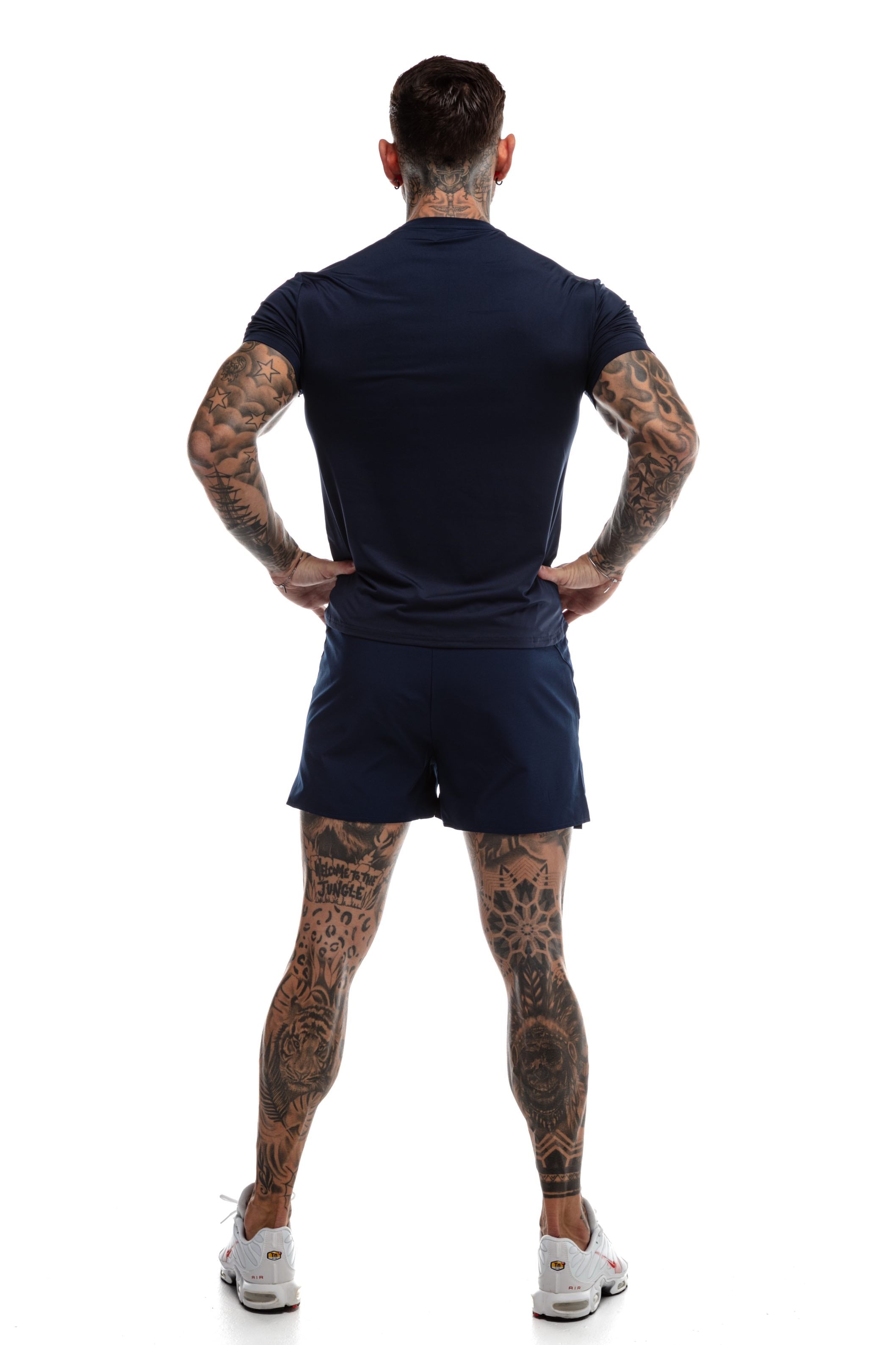 GymFreak Mens Fusion T-Shirt - Navy Blue