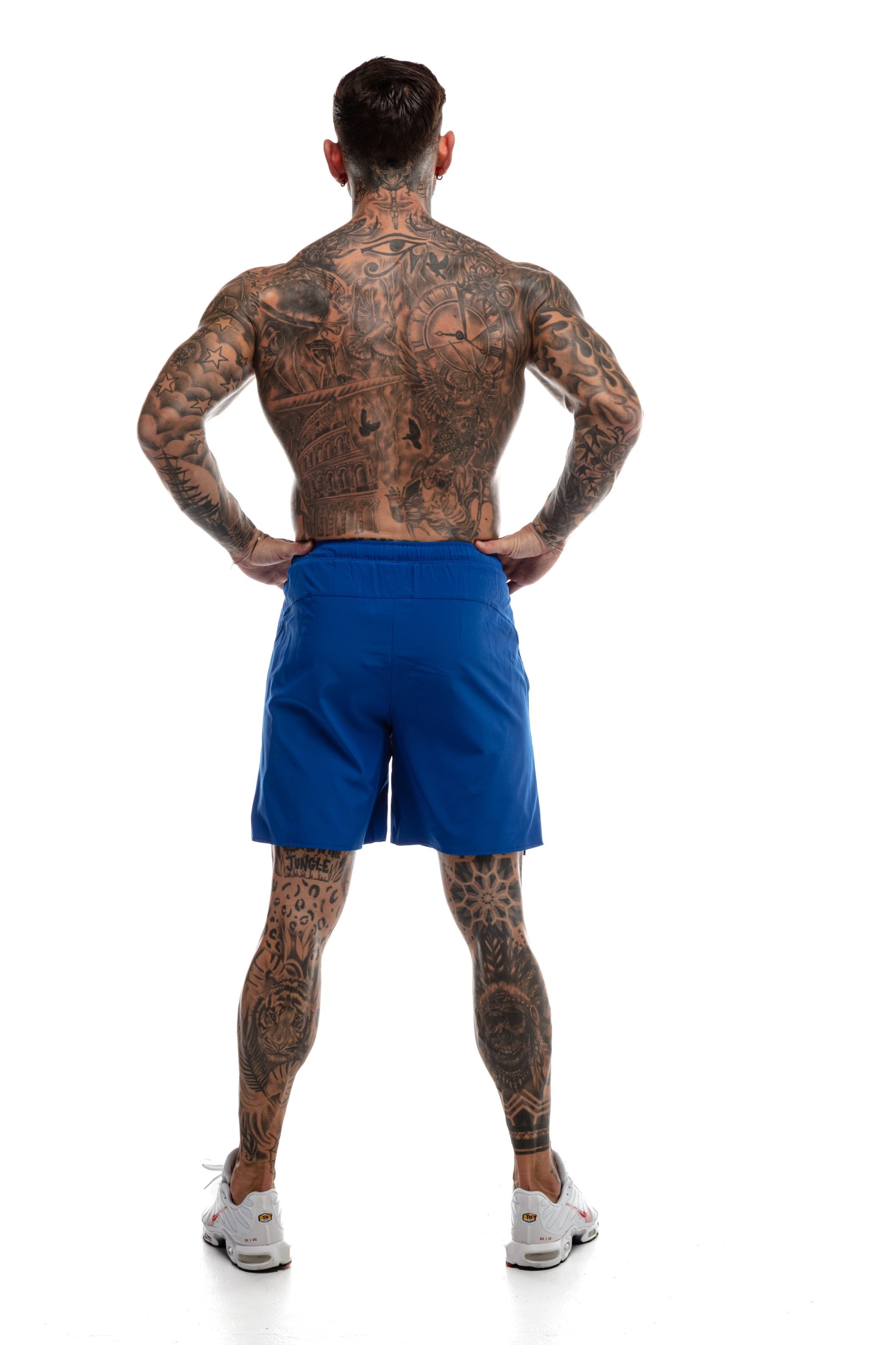 GymFreak Mens Fusion Shorts - Royal Blue - 7 inch