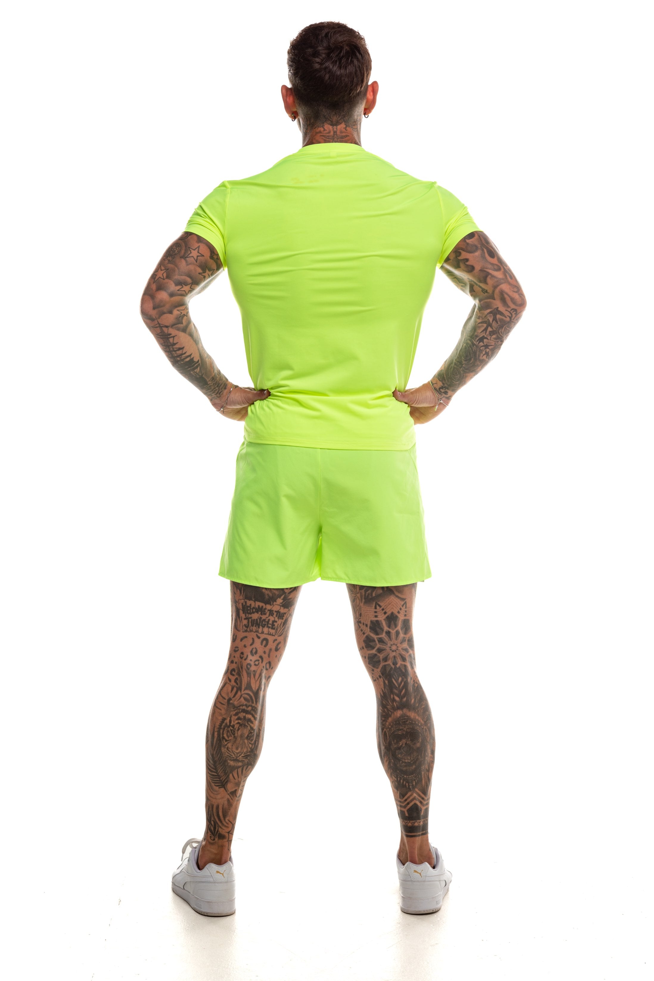 GymFreak Mens Neon Fusion T-Shirt - Neon Yellow
