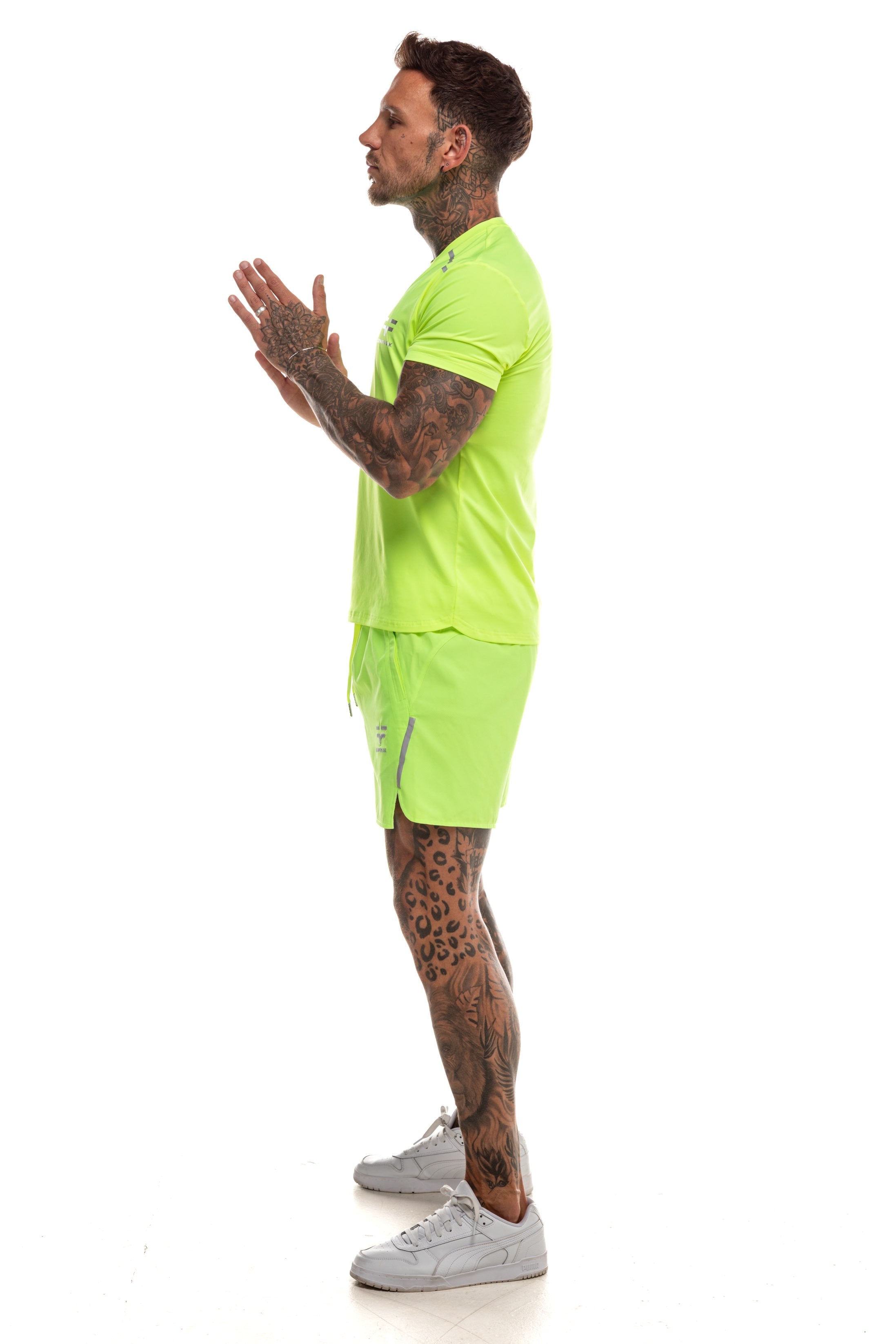 GymFreak Mens Neon Fusion T-Shirt - Neon Yellow