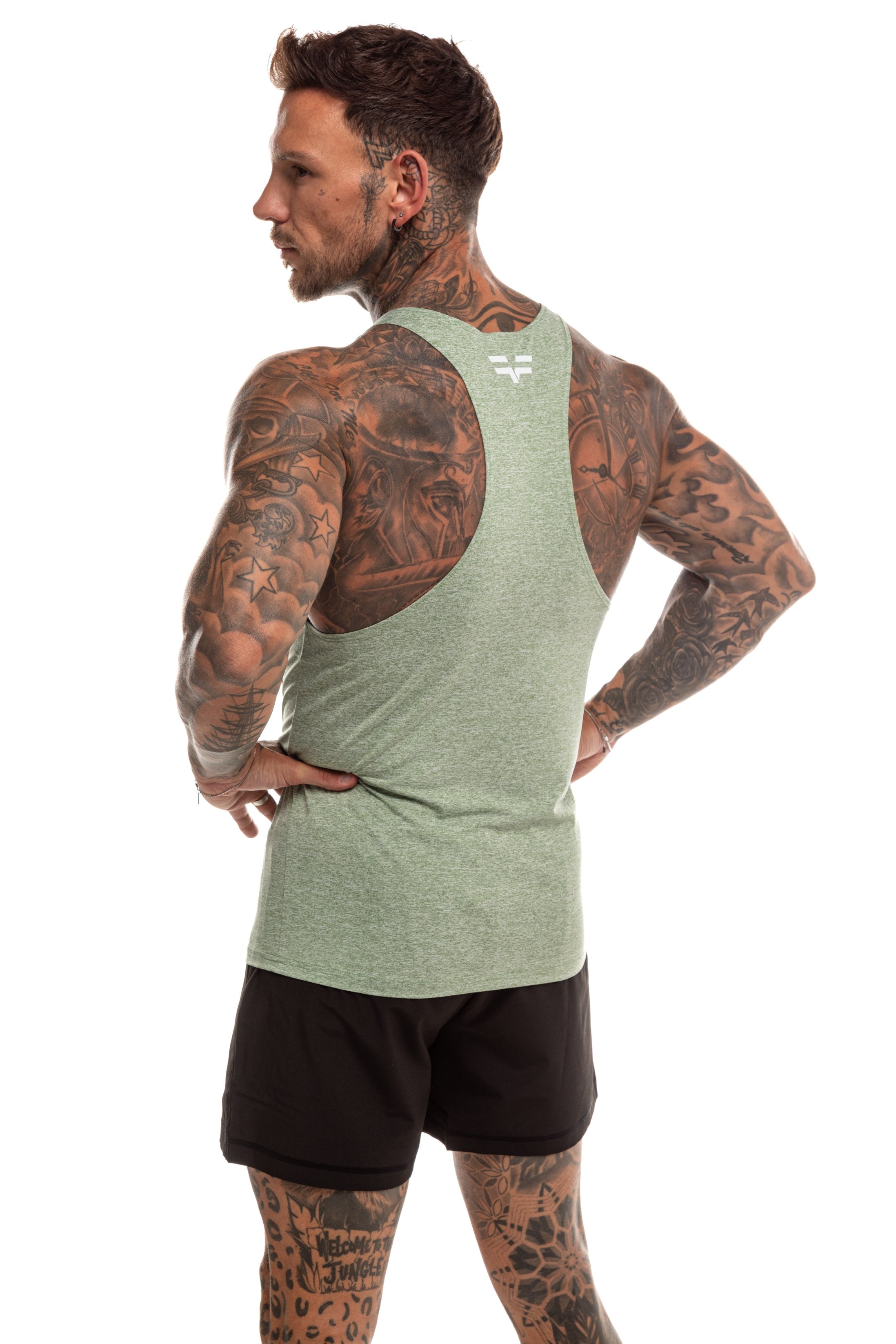 GymFreak Mens Active Vest - Green