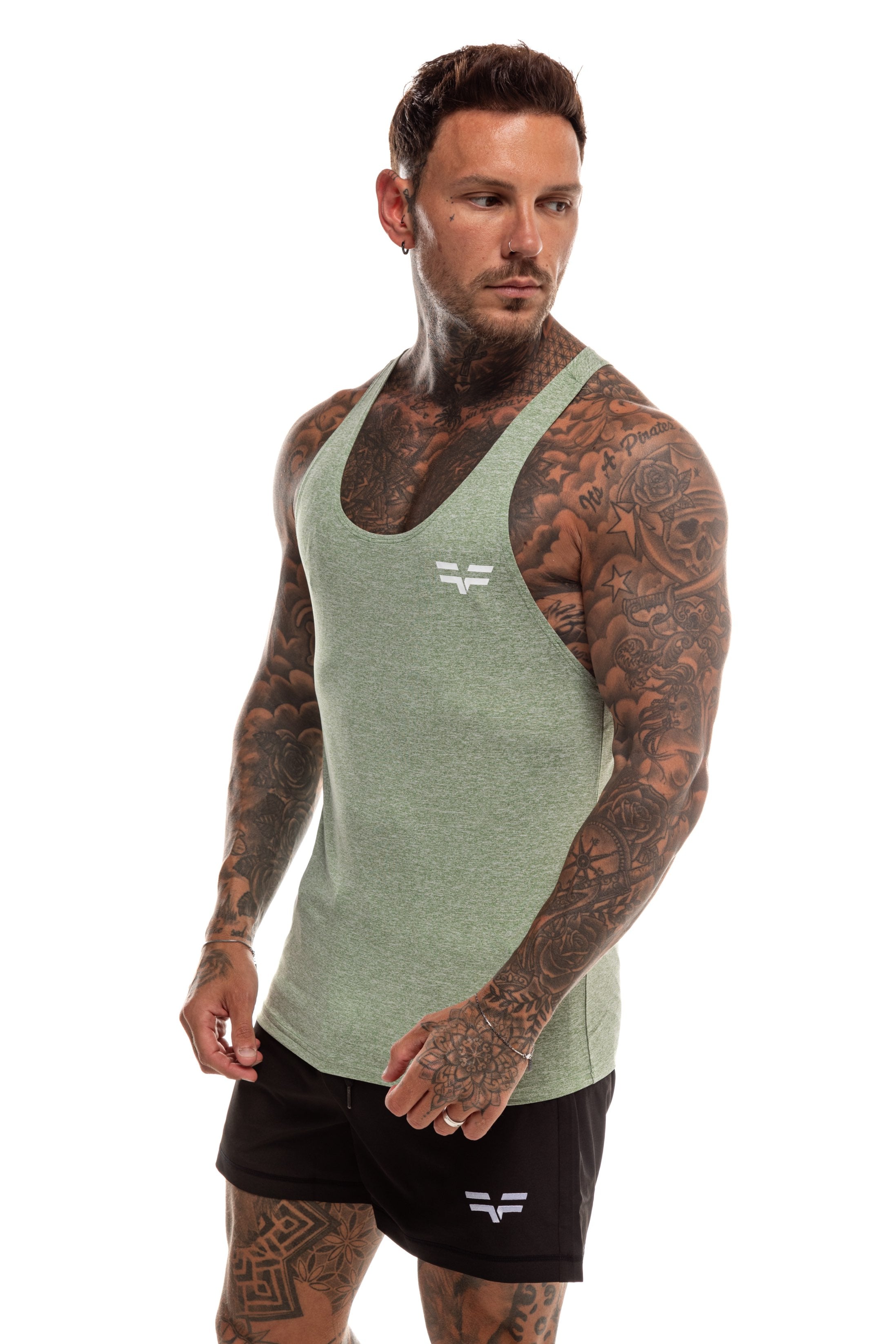 GymFreak Mens Active Vest - Green