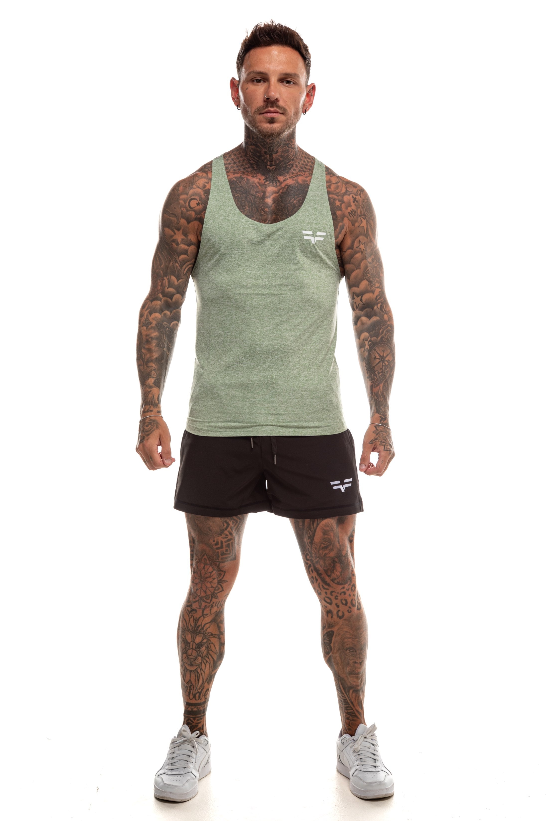 GymFreak Mens Active Vest - Green