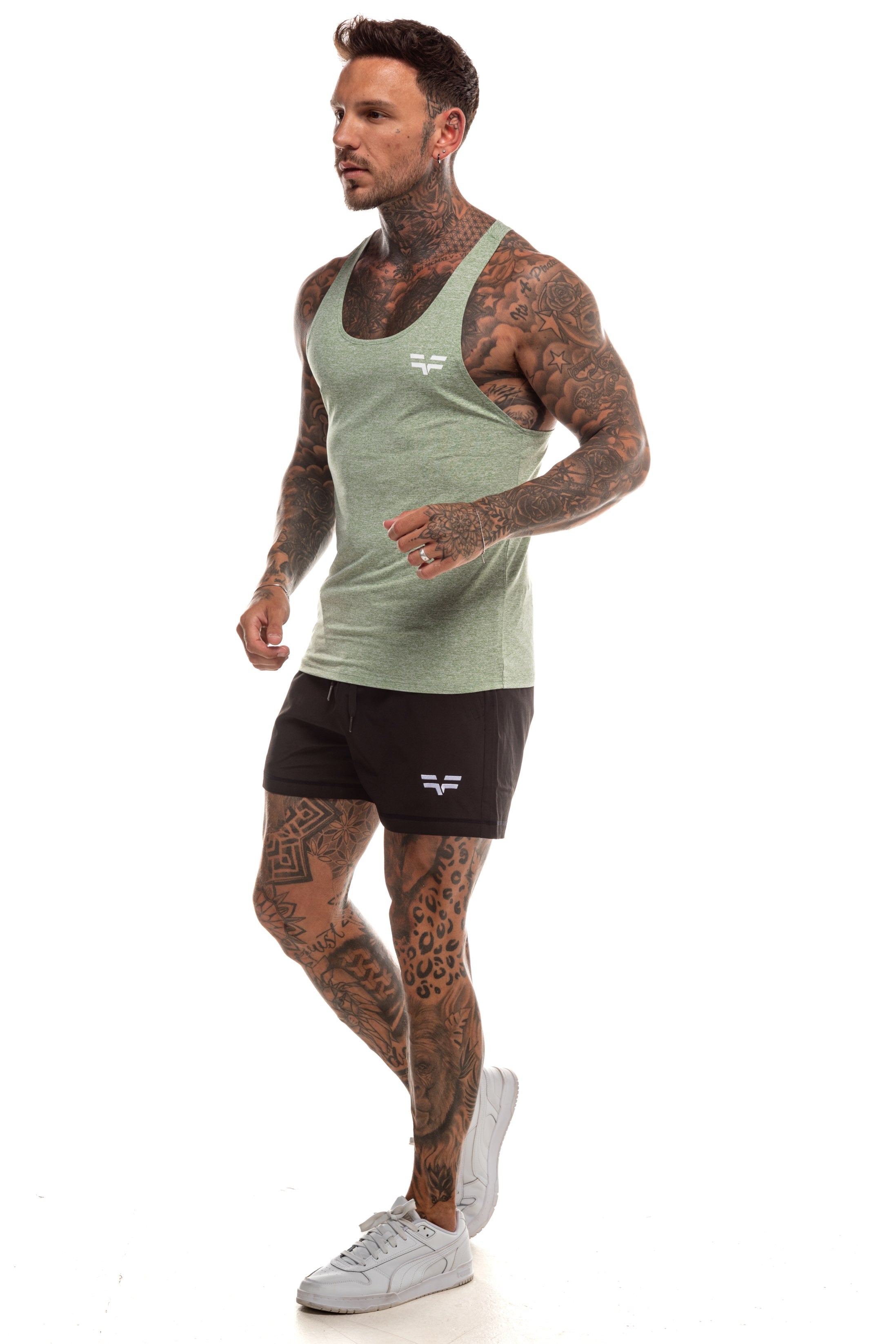 GymFreak Mens Active Vest - Green