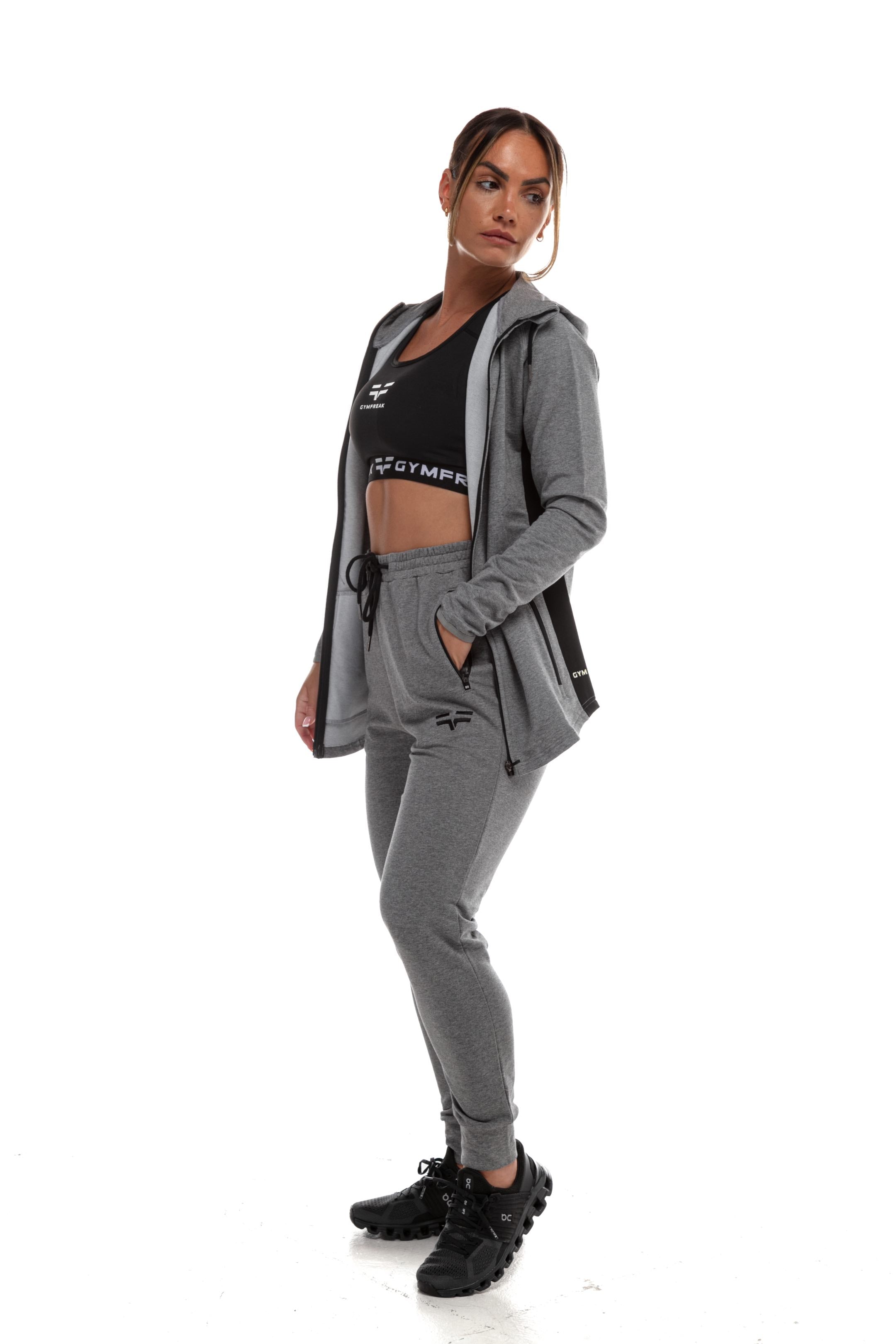 GymFreak Womens Active Hoodie - Grey