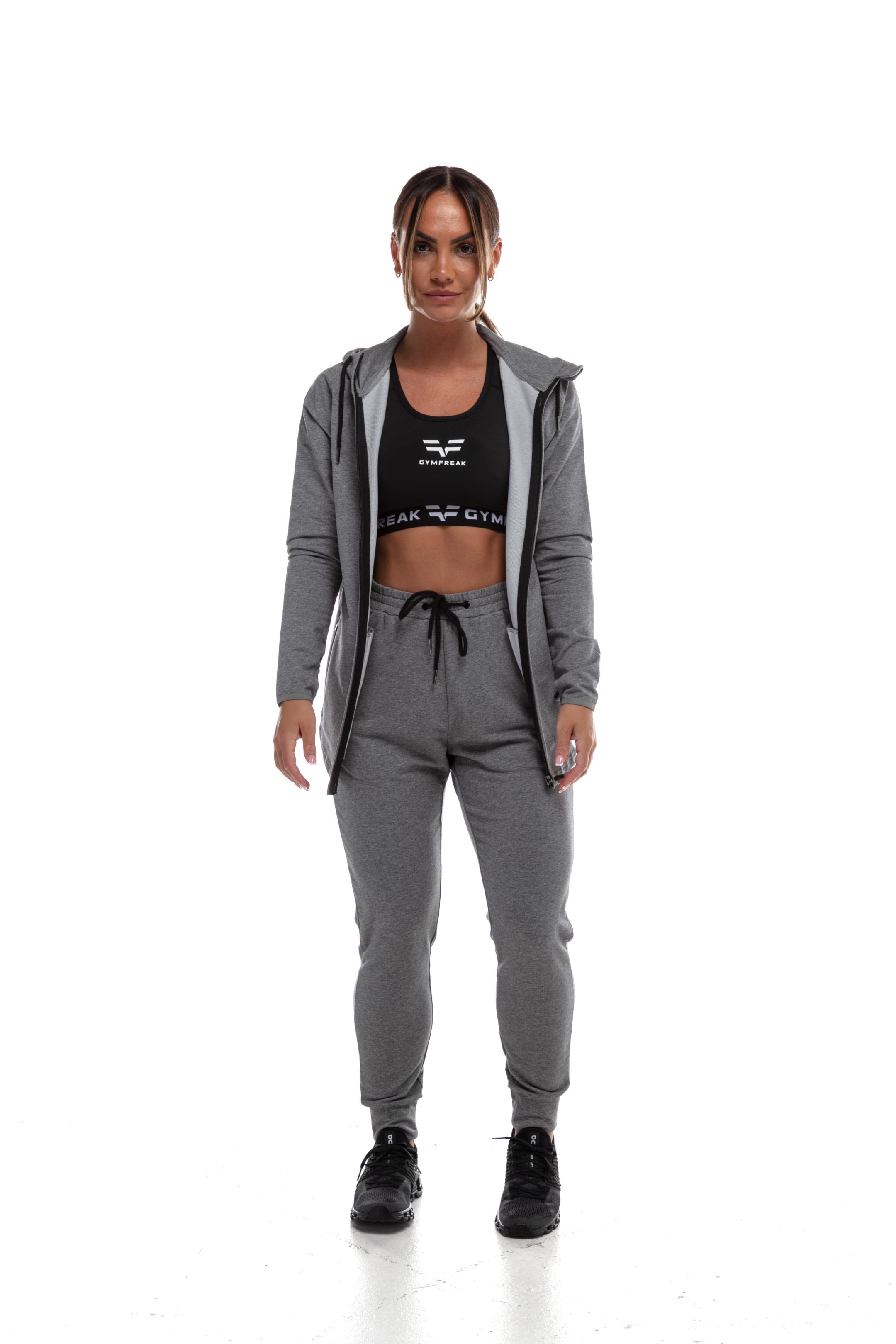 GymFreak Womens Active Hoodie - Grey