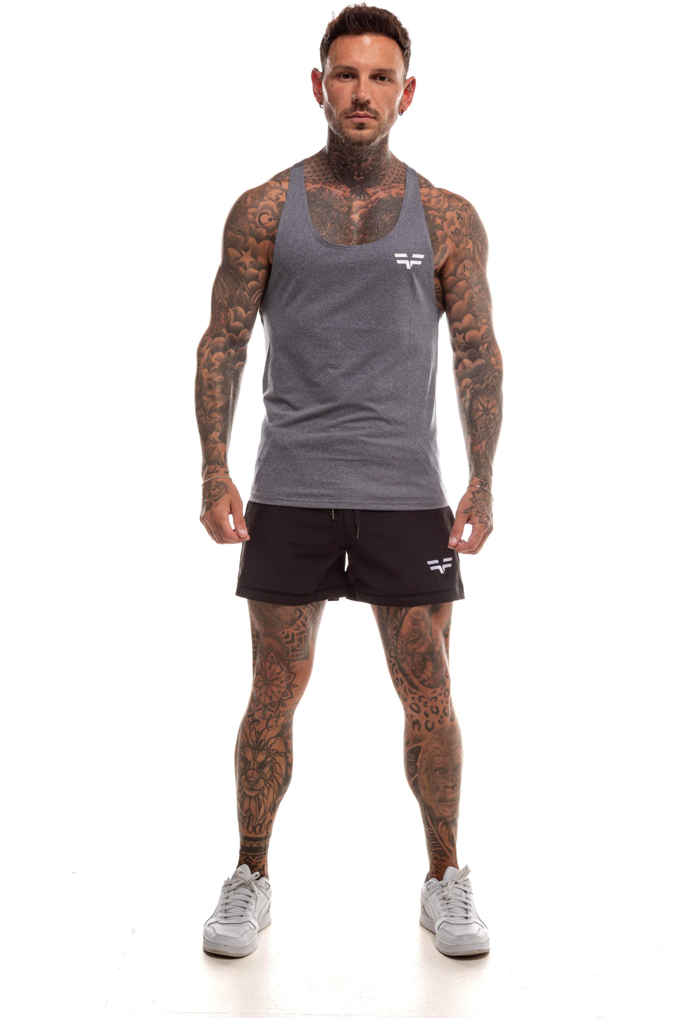 GymFreak Mens Active Vest - Grey