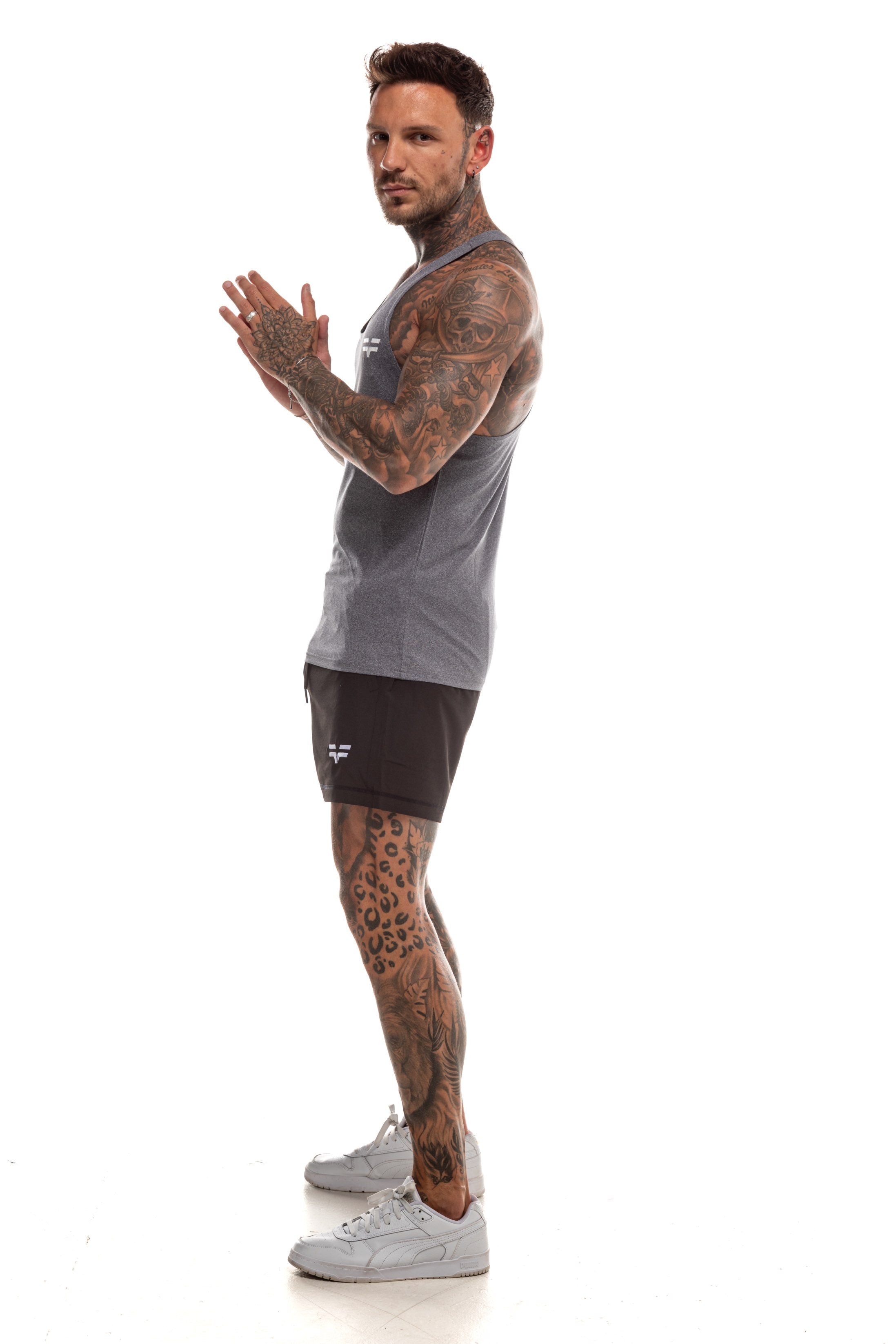 GymFreak Mens Active Vest - Grey