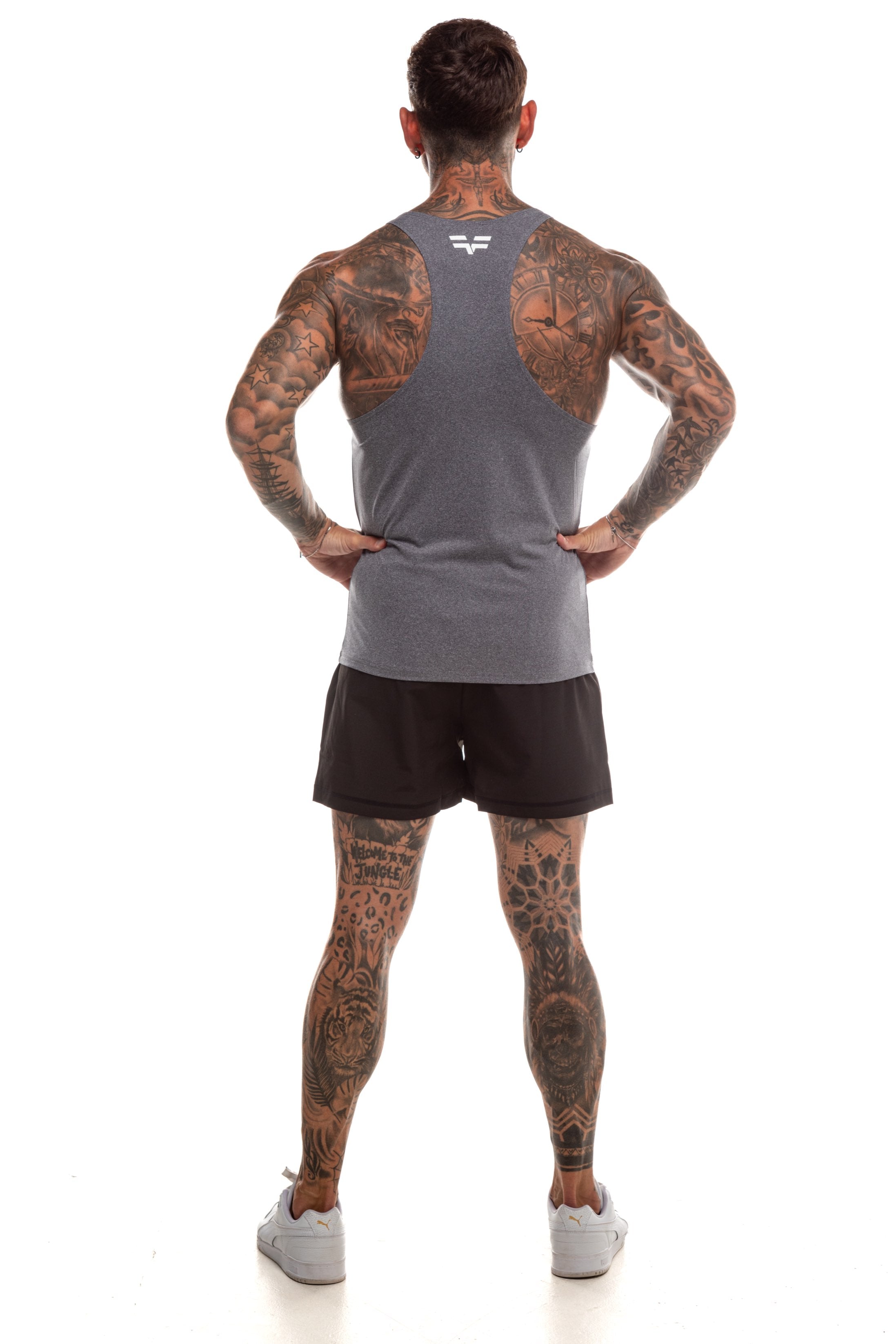 GymFreak Mens Active Vest - Grey