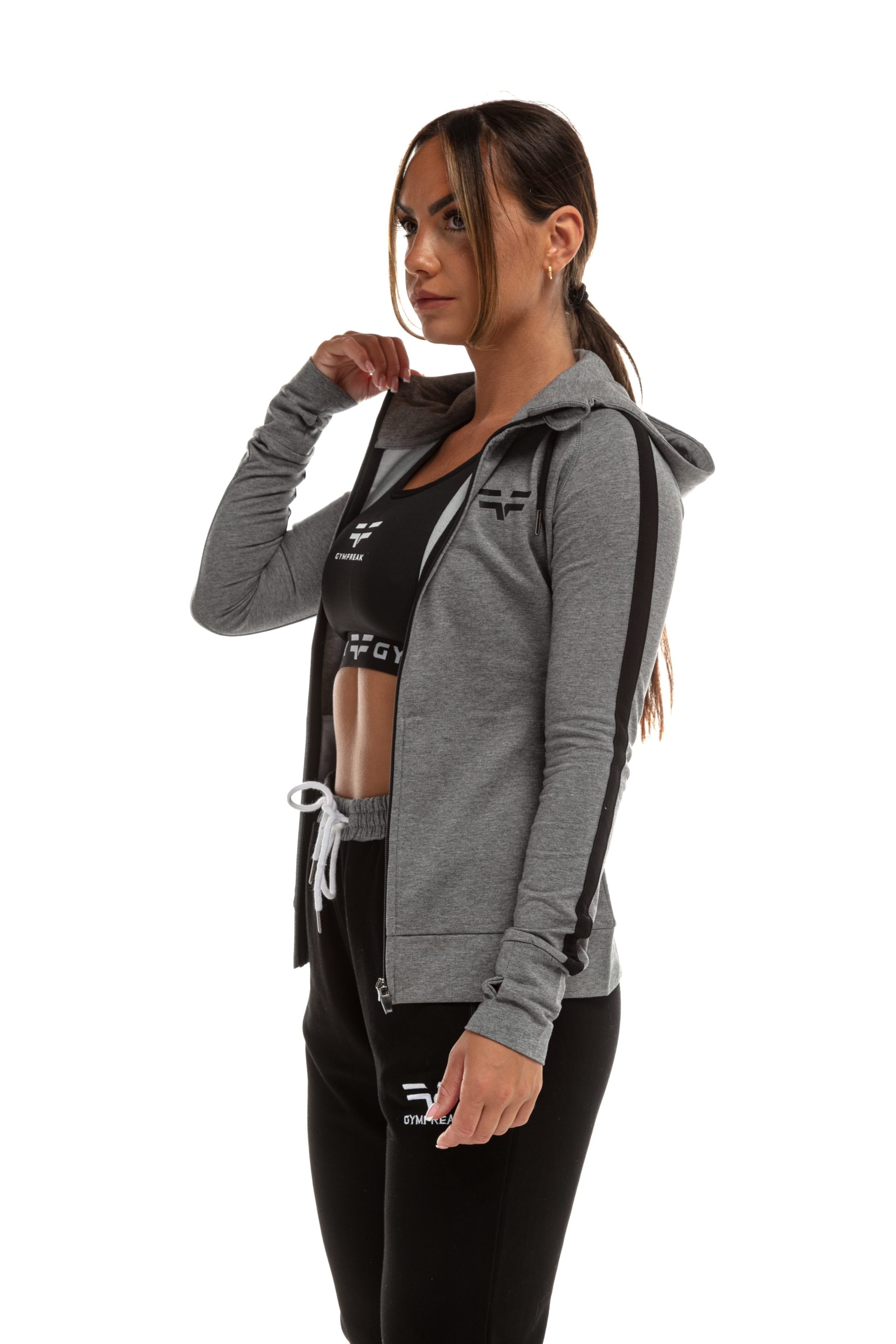 GymFreak Womens Emblem Hoodie - Grey
