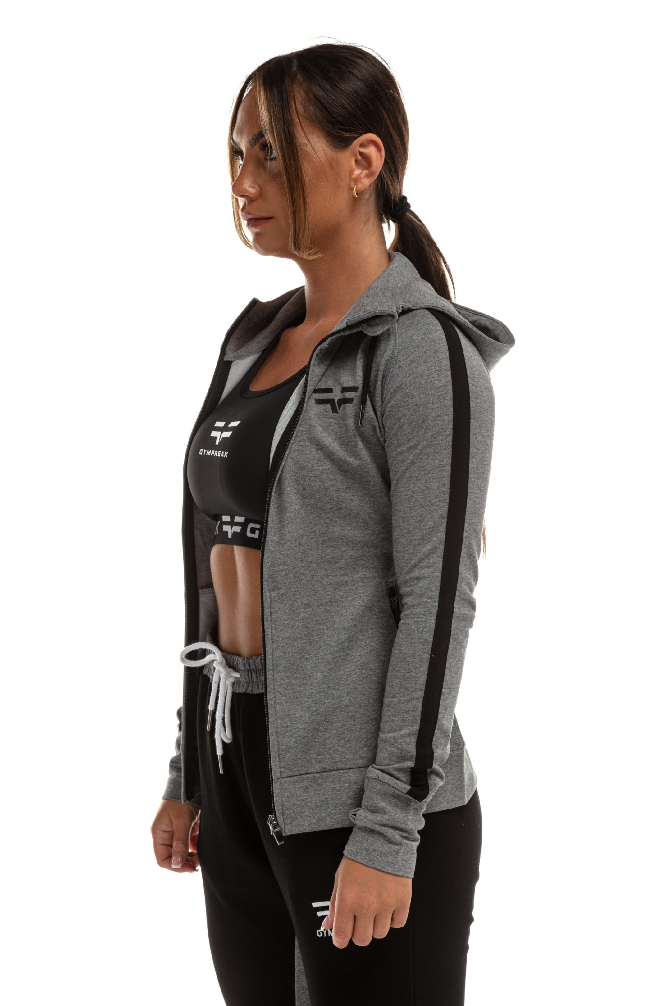 GymFreak Womens Emblem Hoodie - Grey