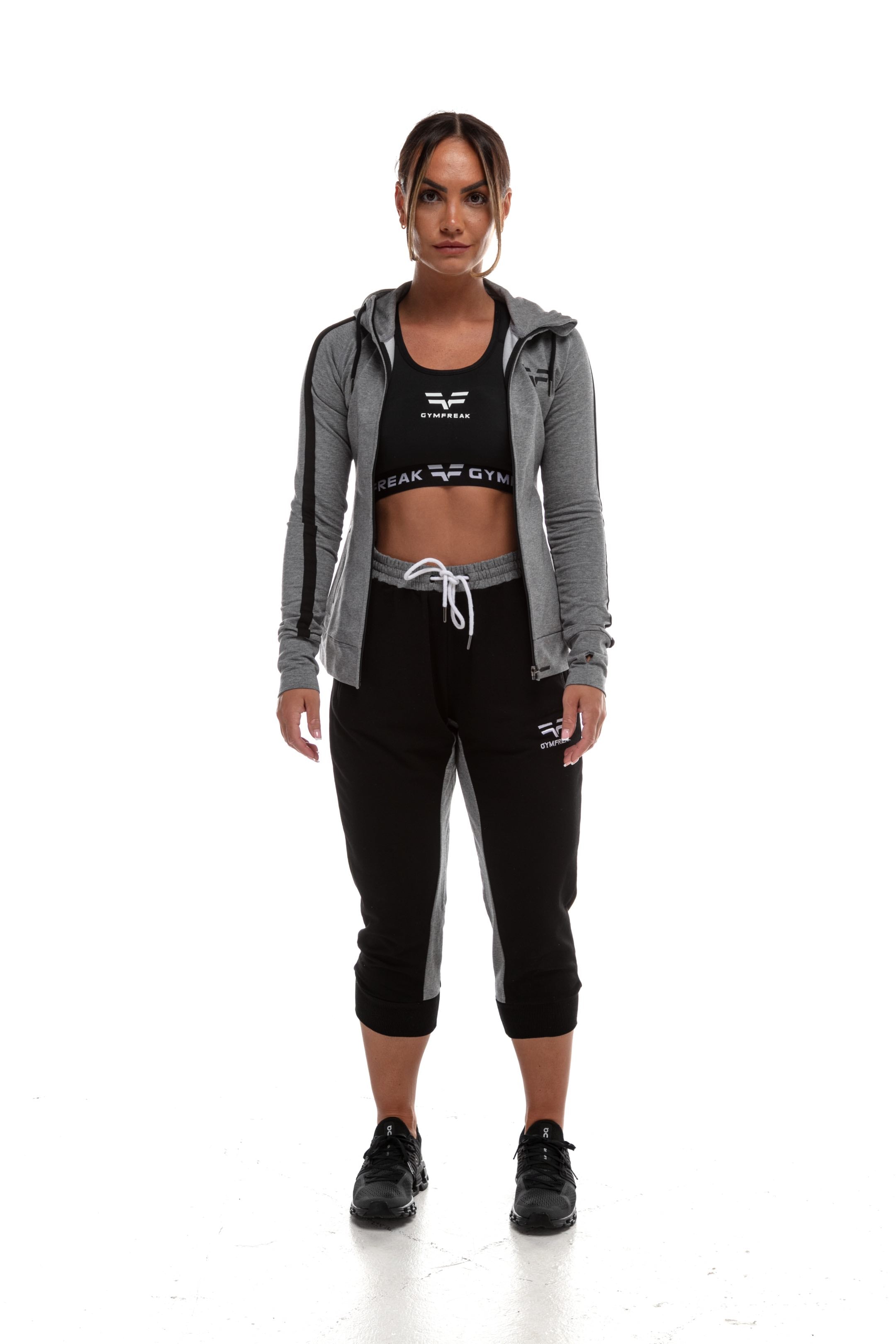 GymFreak Womens Emblem Hoodie - Grey