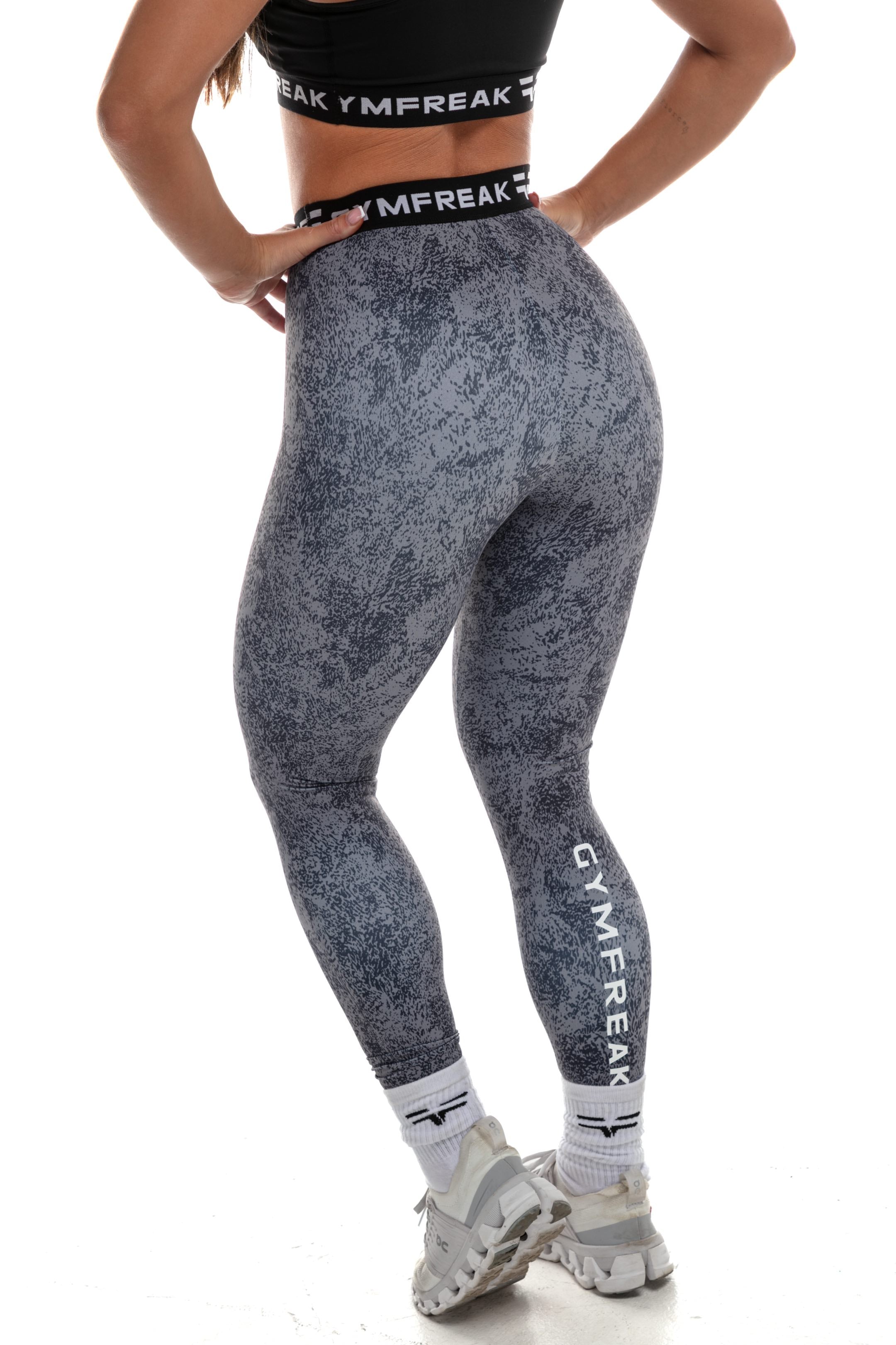 GymFreak Womens Leggings - Grey