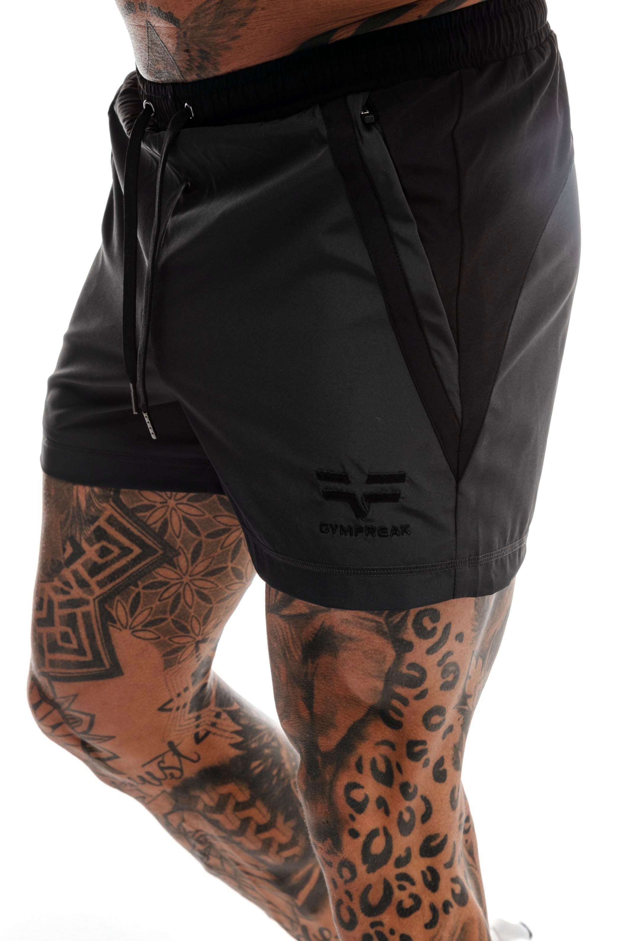 GymFreak Mens Pro Shorts - Grey 3.5 inch