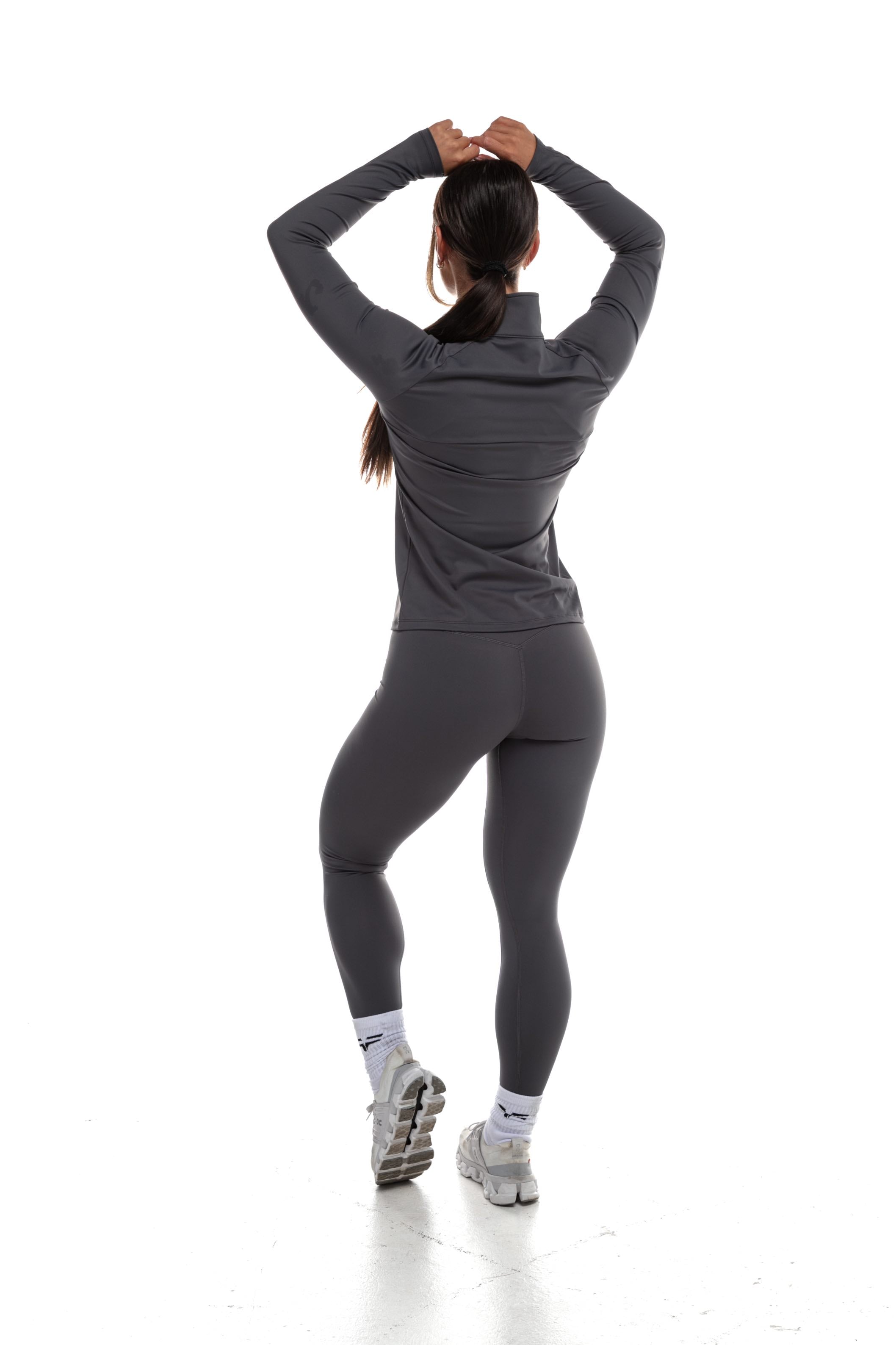 GymFreak Women's Vision 3/4 Zip Top - Grey