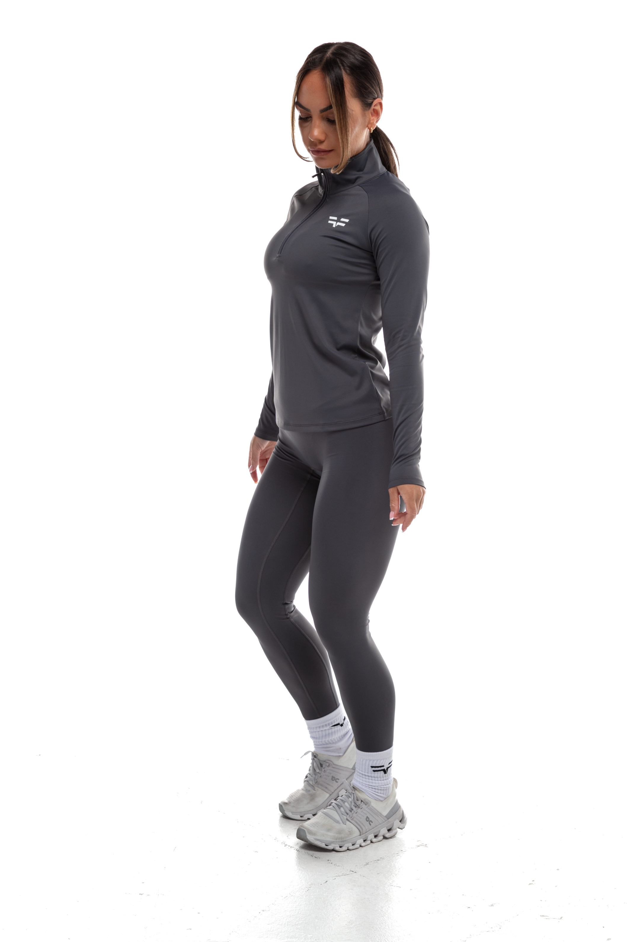 GymFreak Women's Vision 3/4 Zip Top - Grey