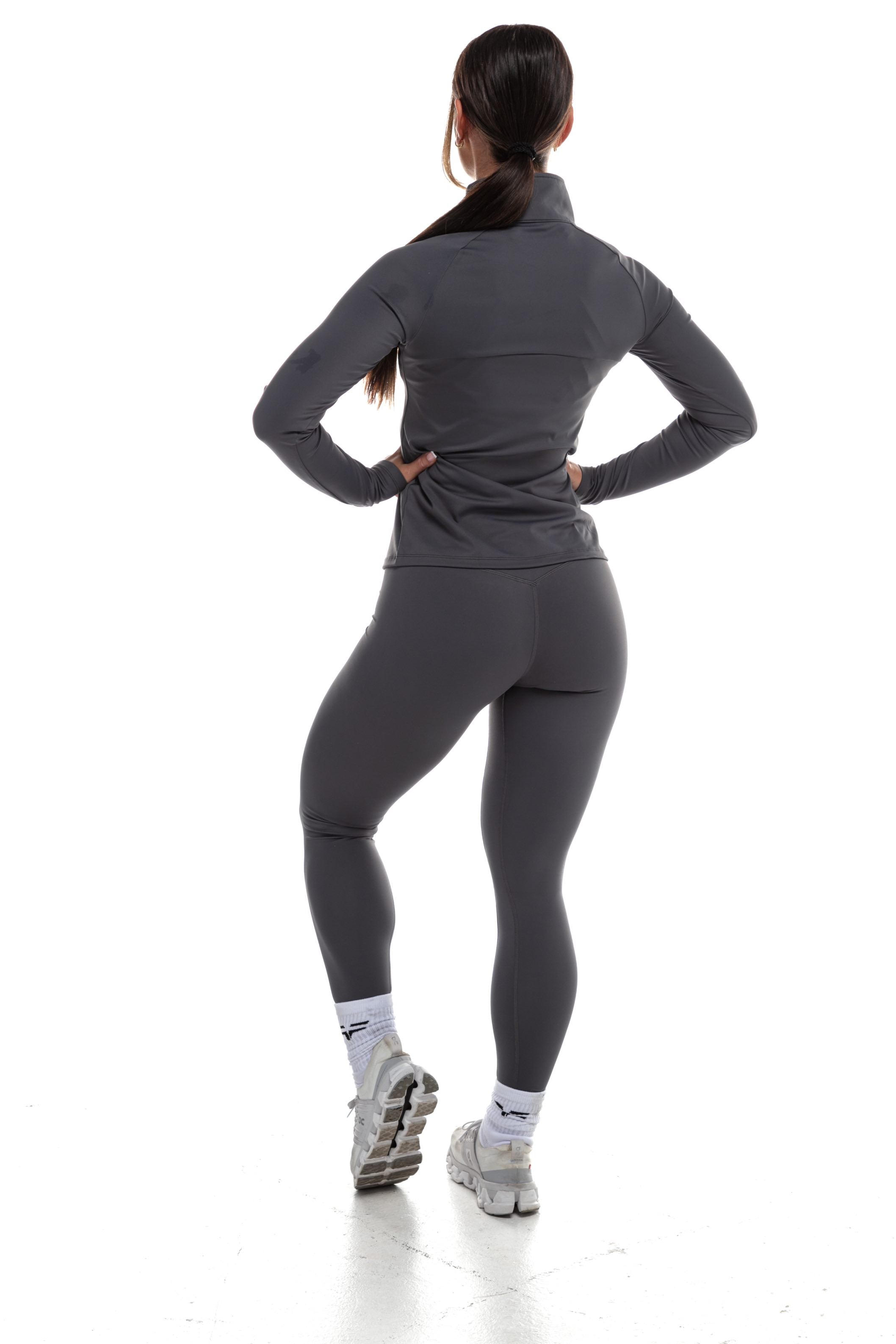 GymFreak Women's Vision 3/4 Zip Top - Grey