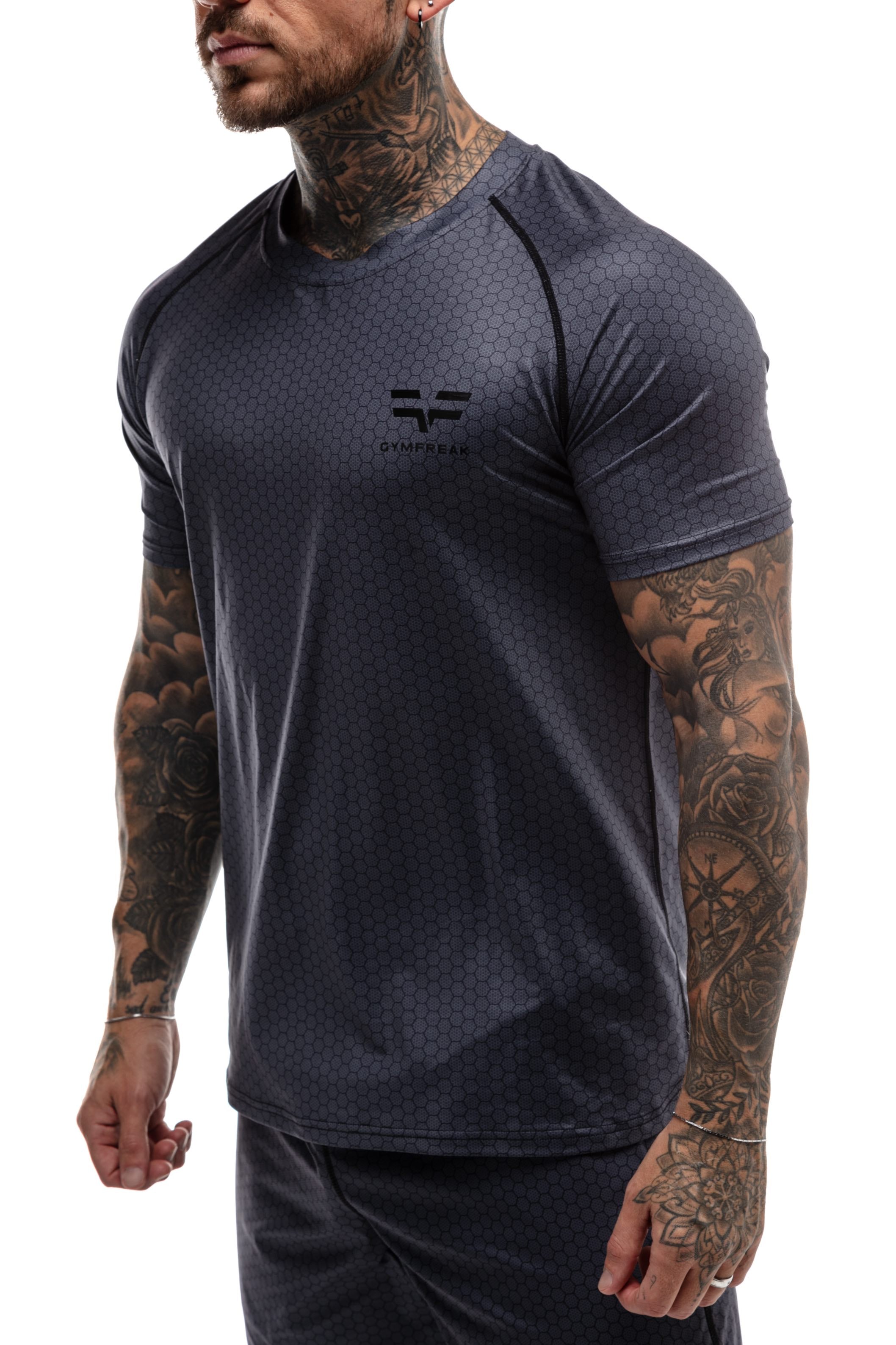 GymFreak Mens HEX T-Shirt - Full Pattern