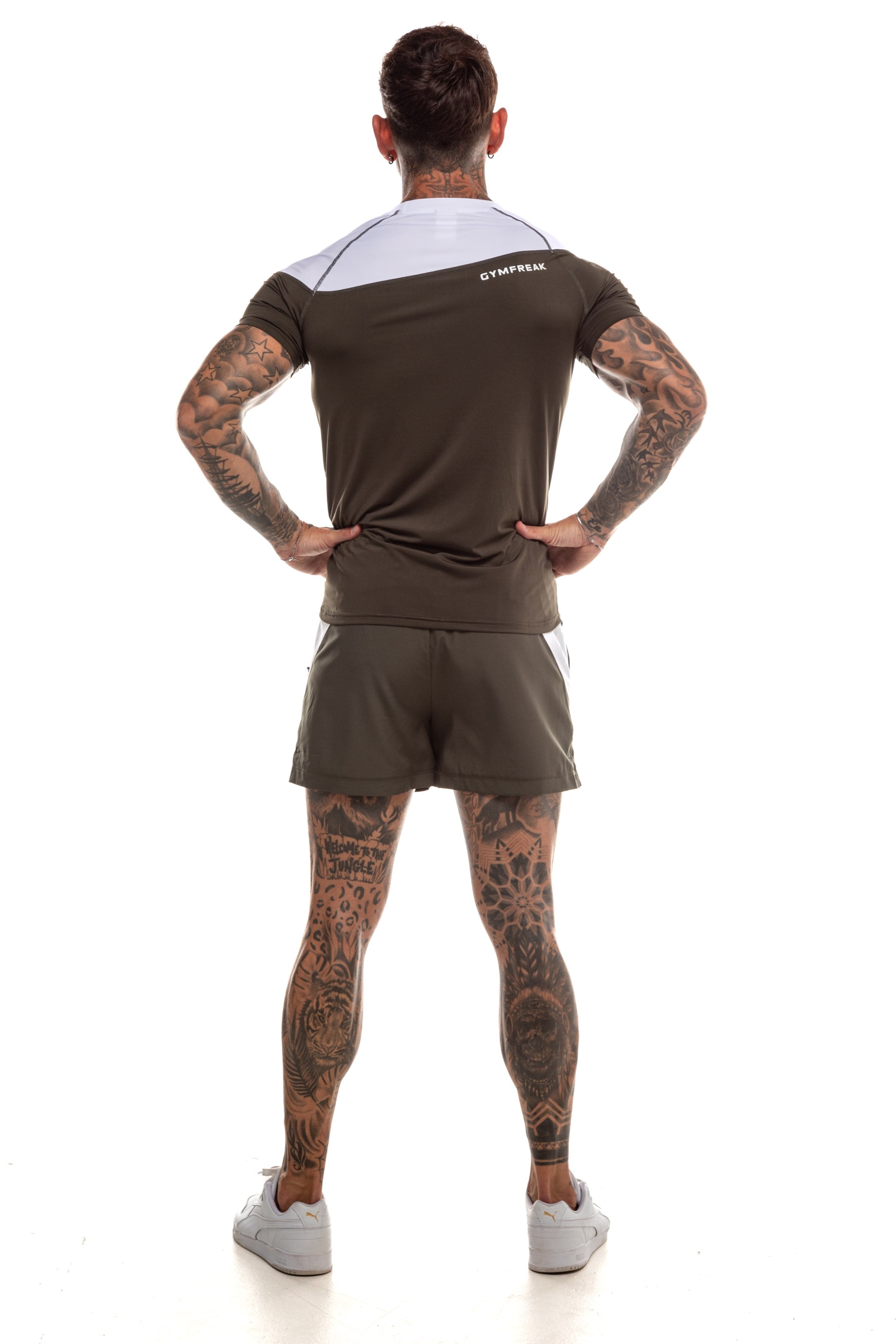 GymFreak Mens Pro T-Shirt - Khaki