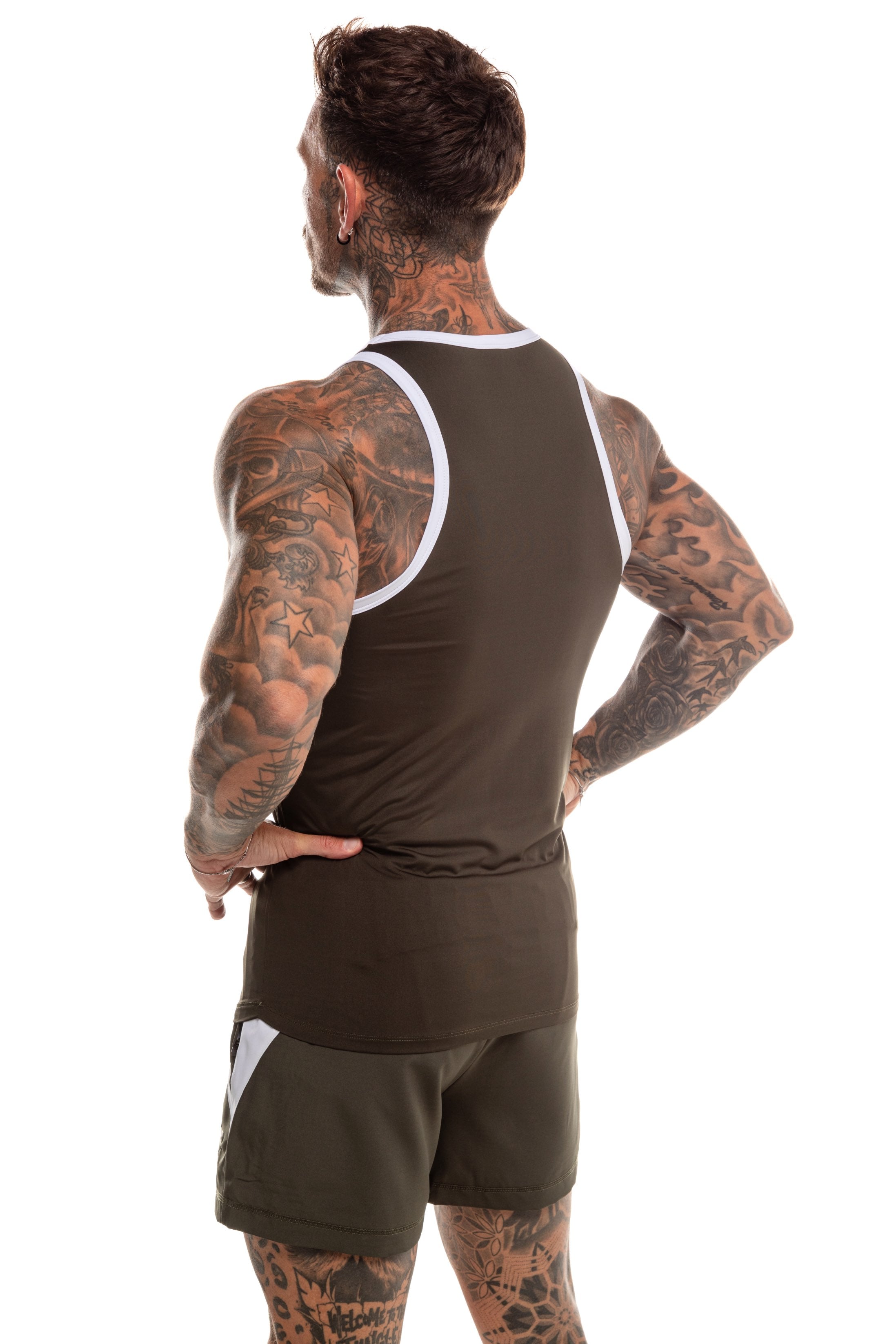 GymFreak Mens Pro Vest - Khaki