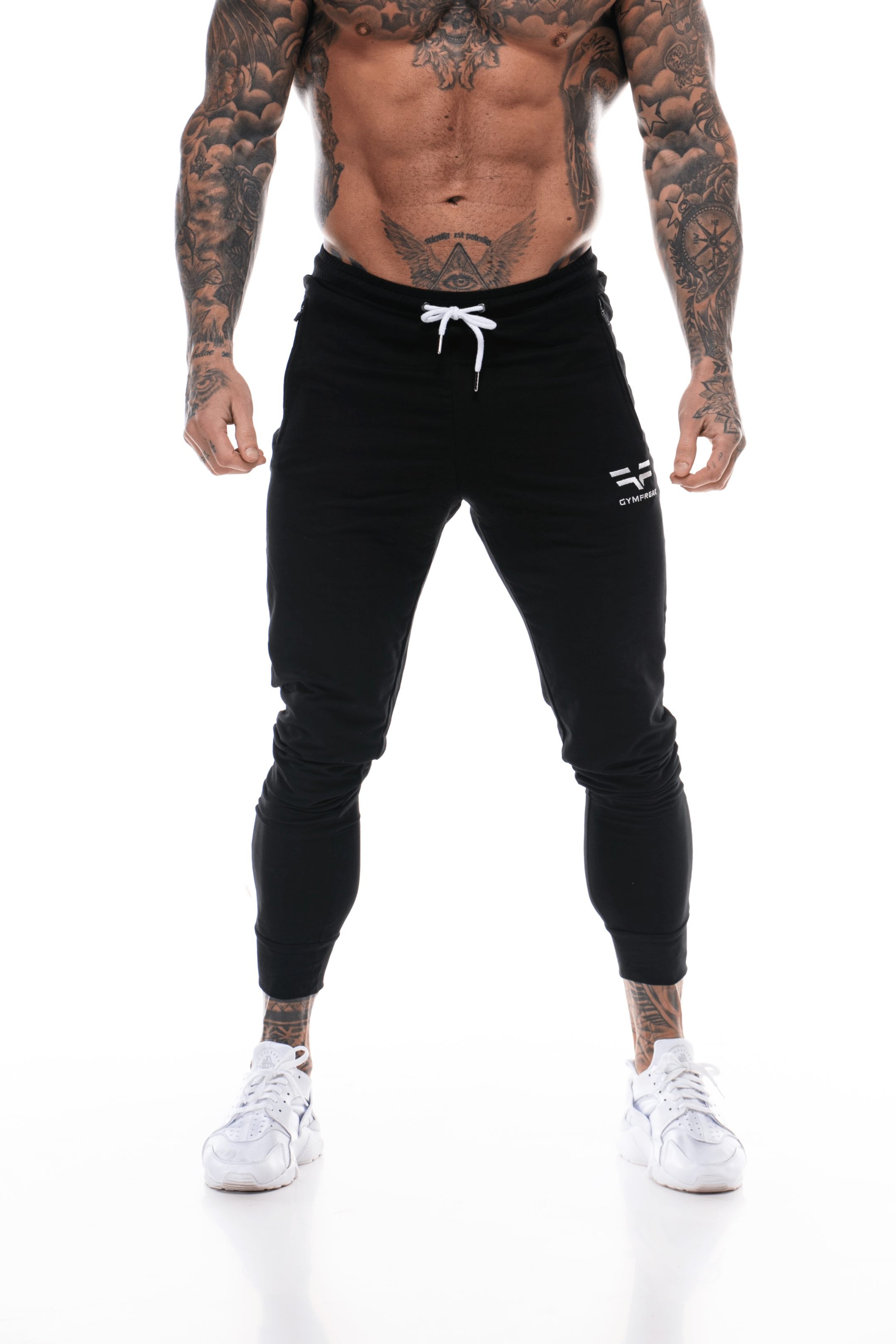 GymFreak Mens Active Joggers - Black