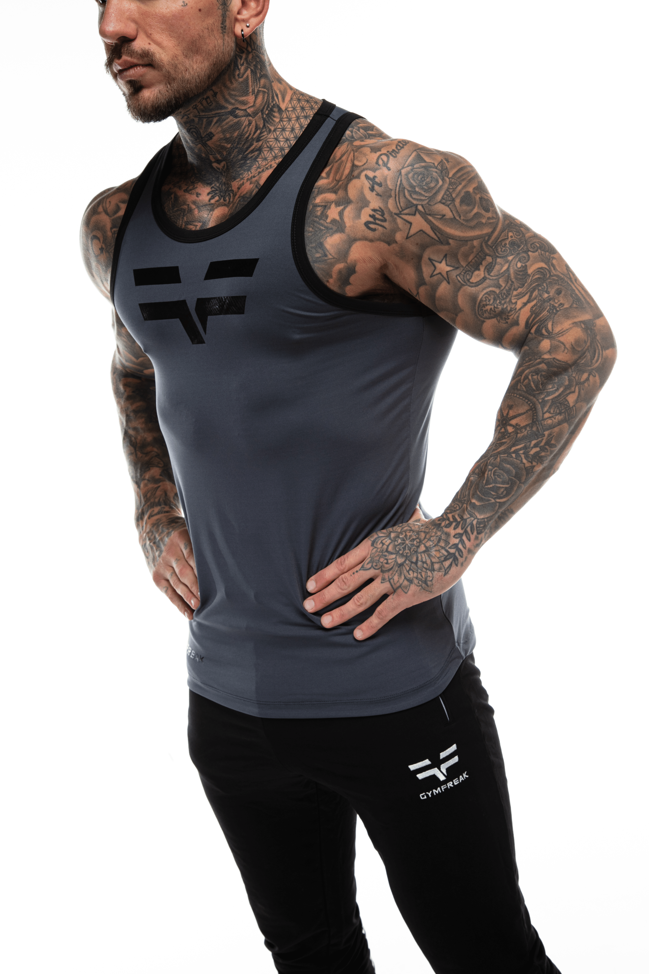 GymFreak Mens Pro Vest - Grey