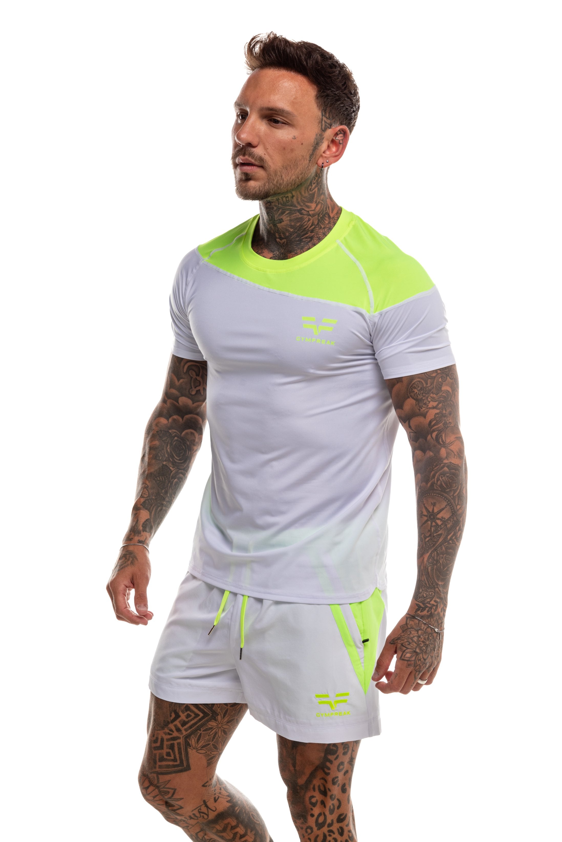 GymFreak Mens Neon Pro T-Shirt - Neon Yellow