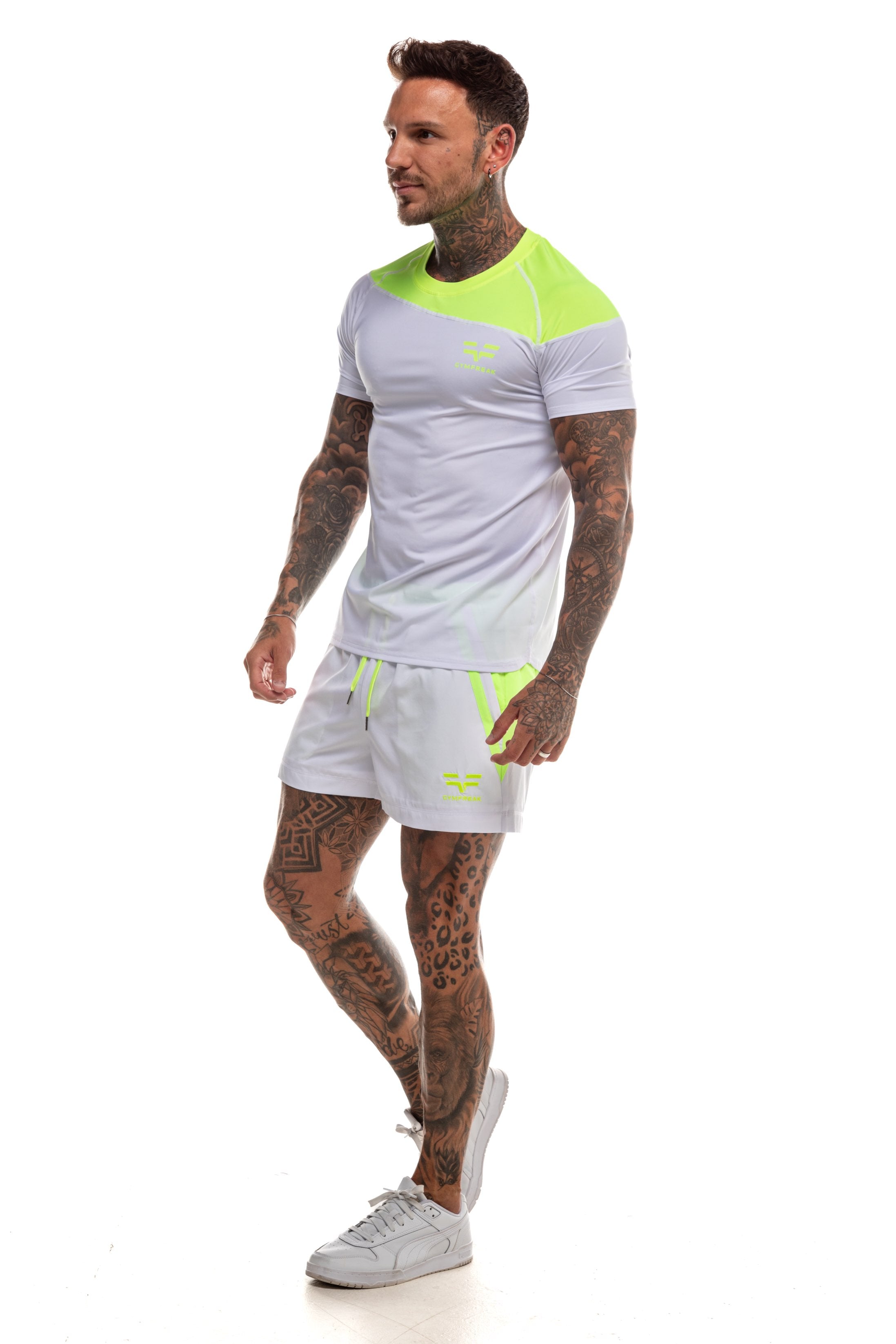 GymFreak Mens Neon Pro T-Shirt - Neon Yellow