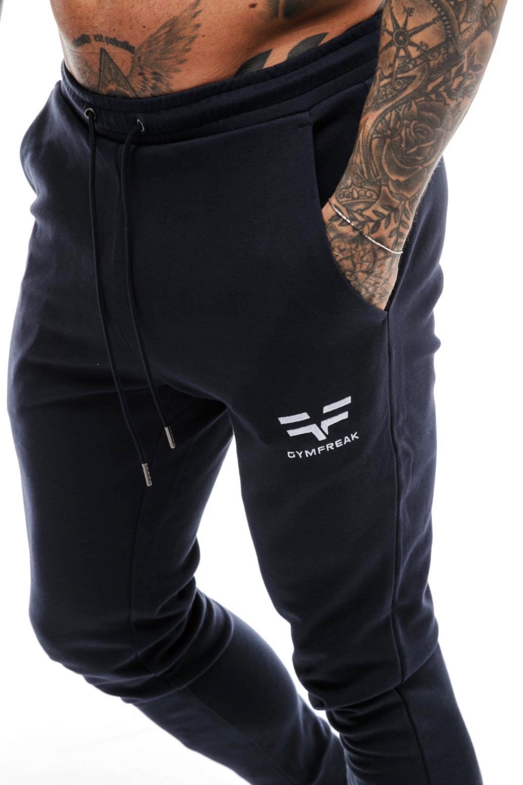 GymFreak Mens Power Joggers - Navy Blue