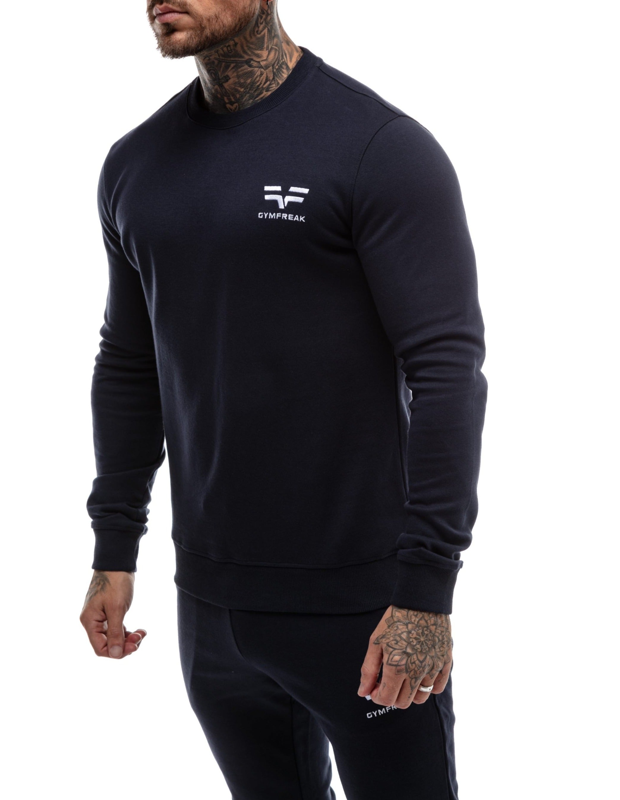 GymFreak Mens Power Sweatshirt - Navy Blue