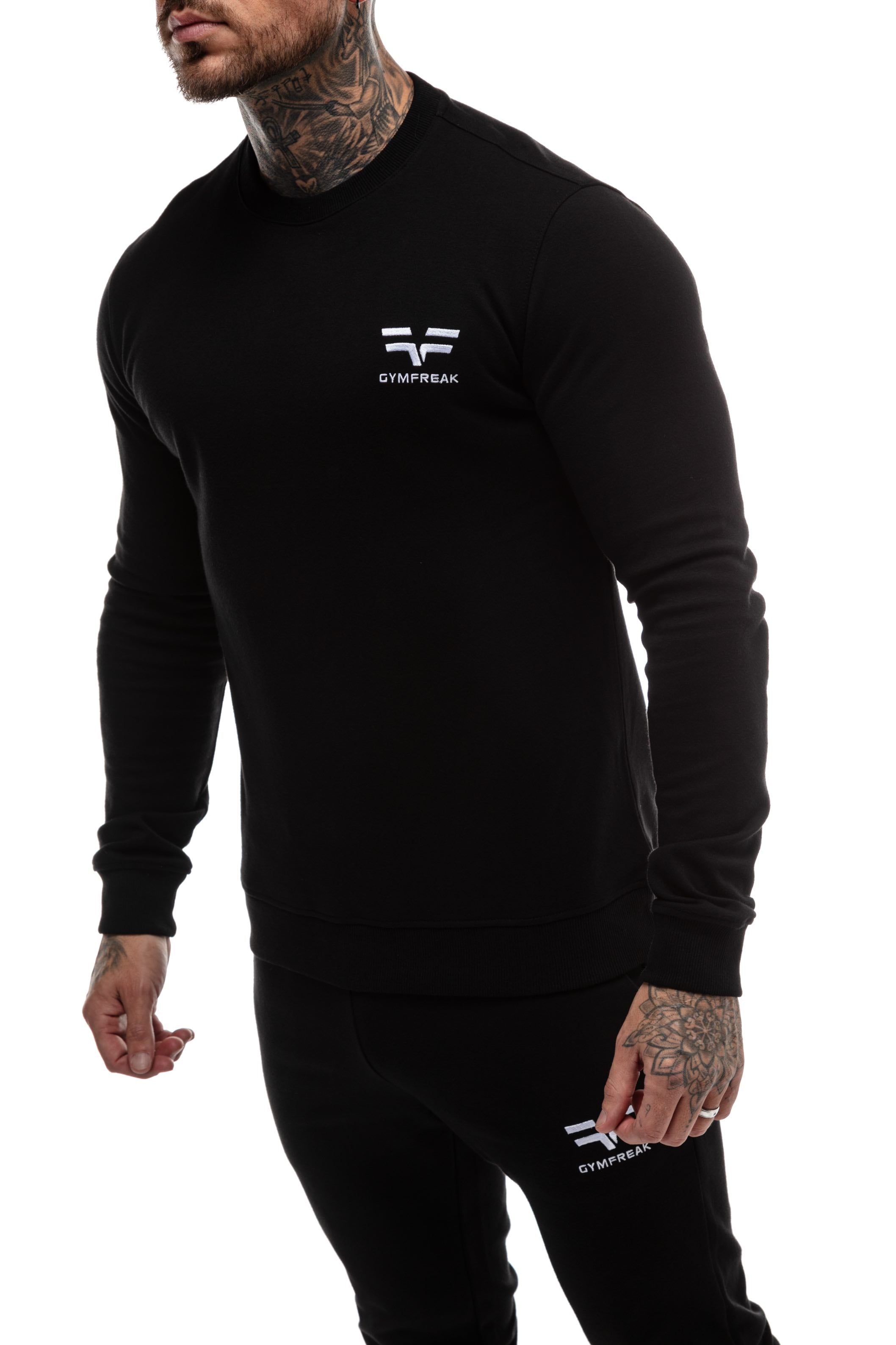 GymFreak Mens Power Sweatshirt - Black