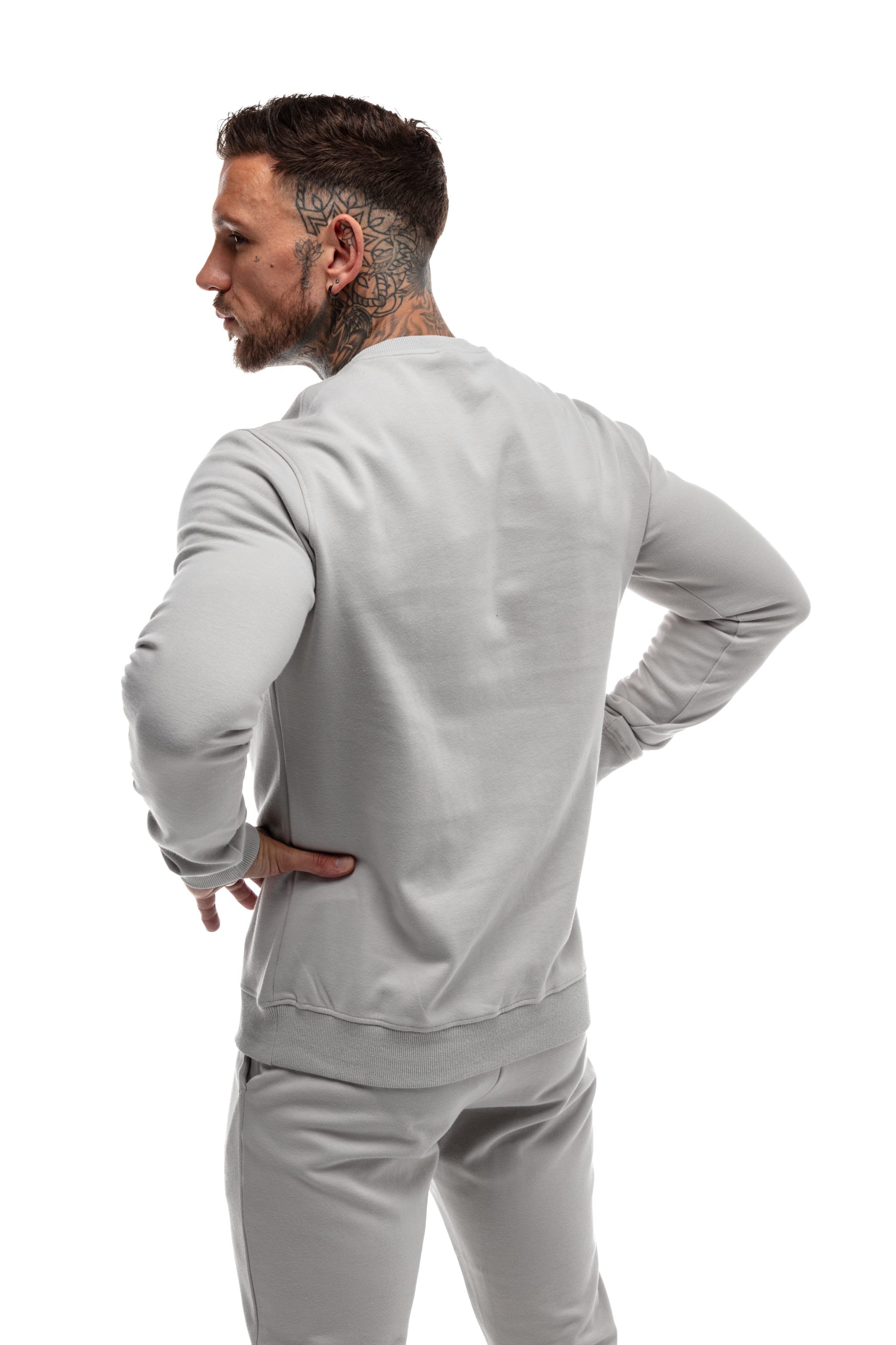 GymFreak Mens Power Sweatshirt - Light Grey