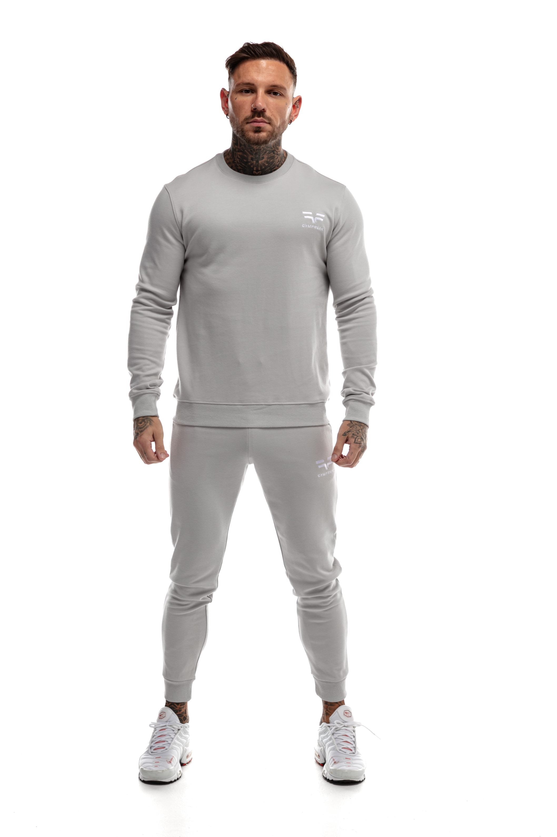 GymFreak Mens Power Sweatshirt - Light Grey
