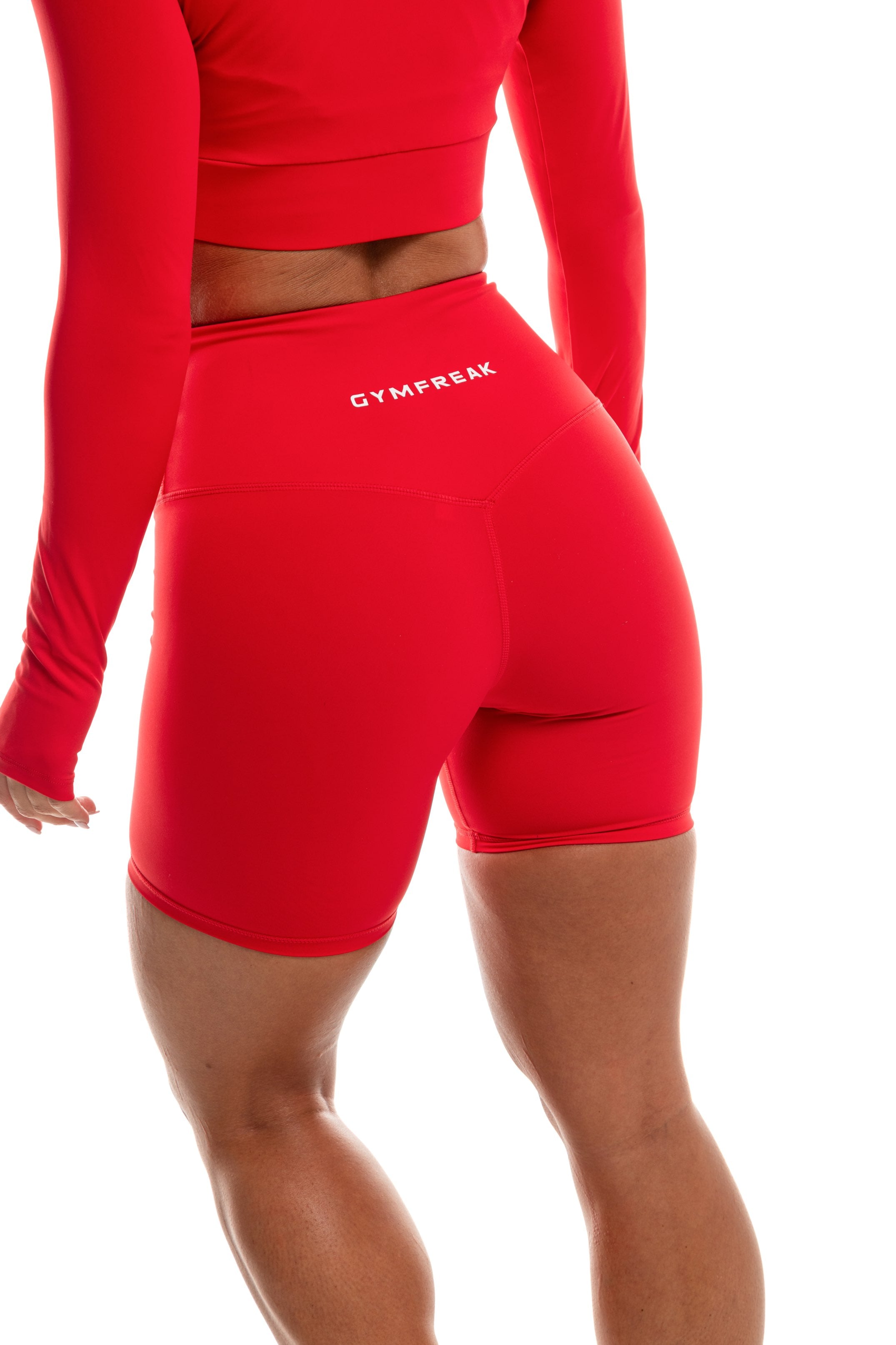 GymFreak Women's Vision Shorts - 6 inch Red