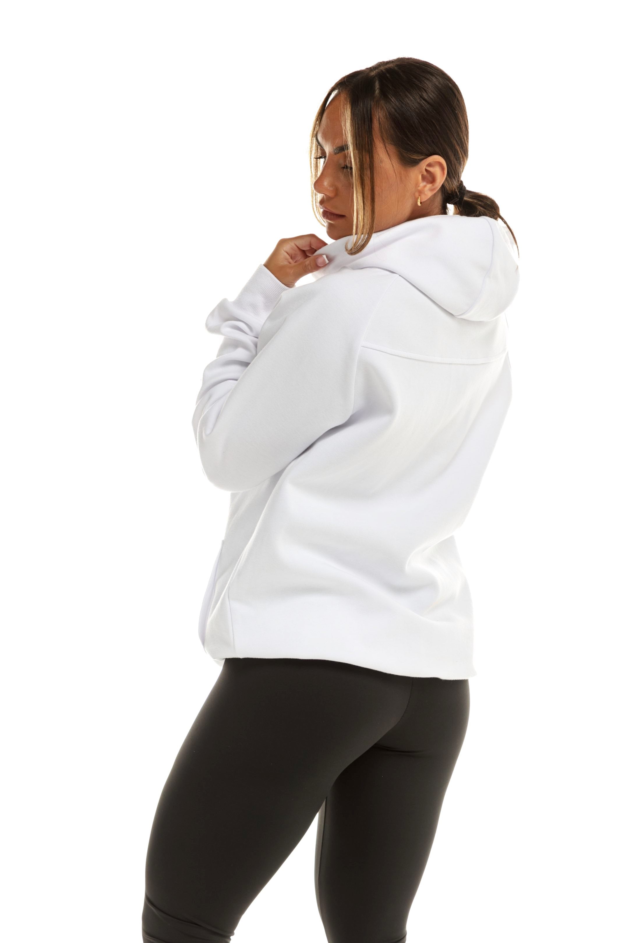 GymFreak Womens Power Hoodie - White