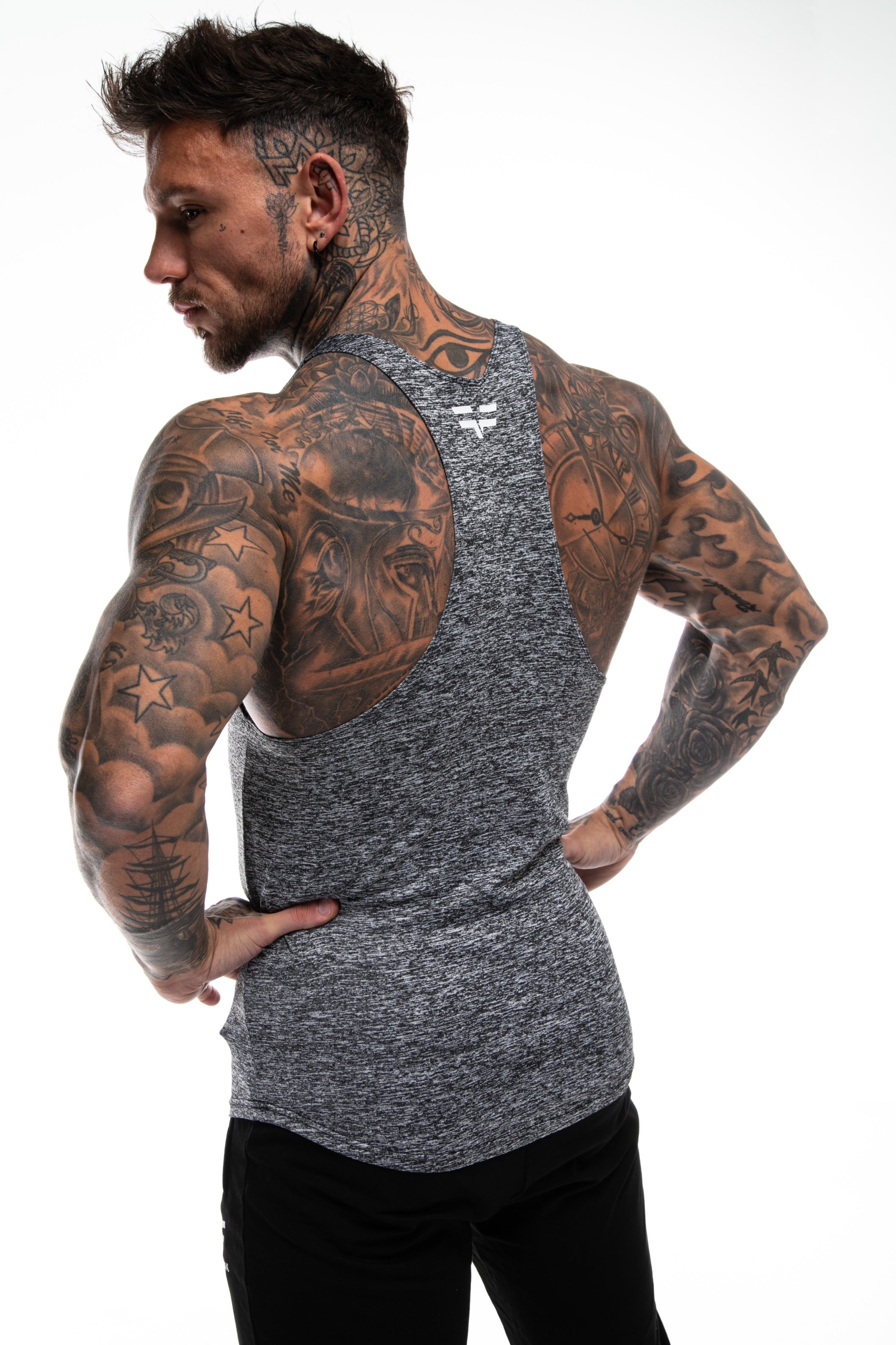 GymFreak Mens Active Vest - Charcoal