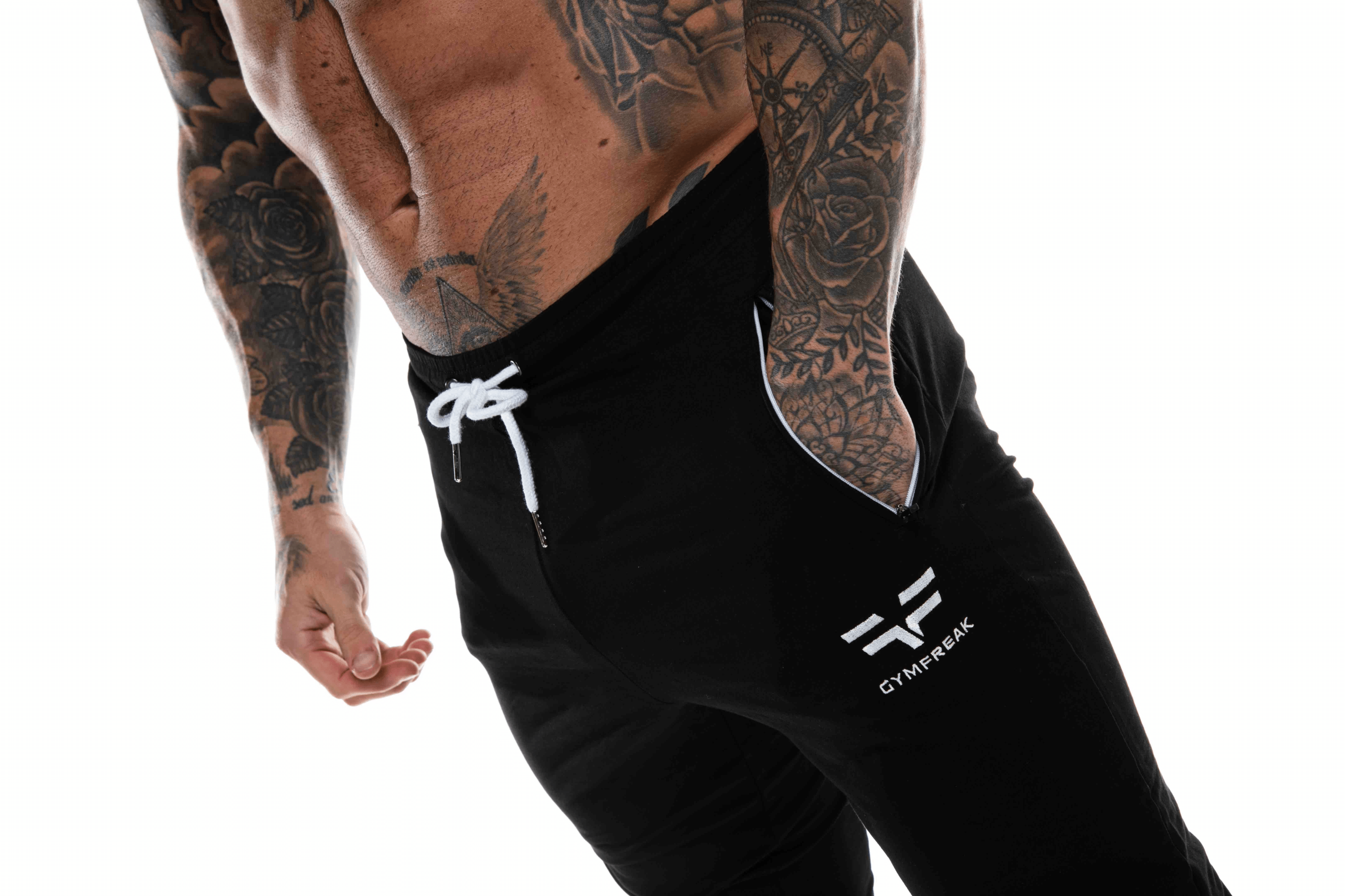 GymFreak Mens Active Joggers - Black