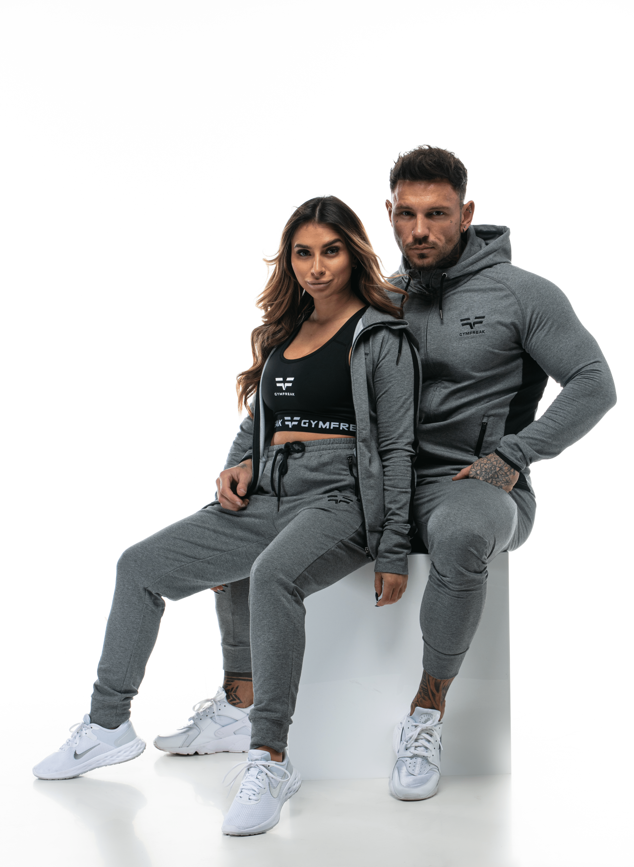 GymFreak Mens Active Hoodie - Grey