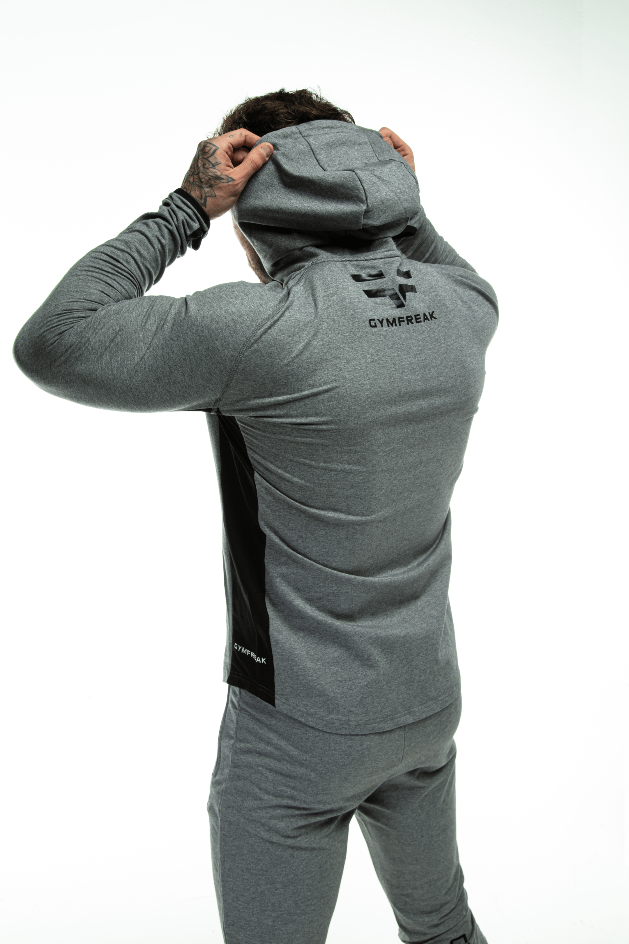GymFreak Mens Active Hoodie - Grey
