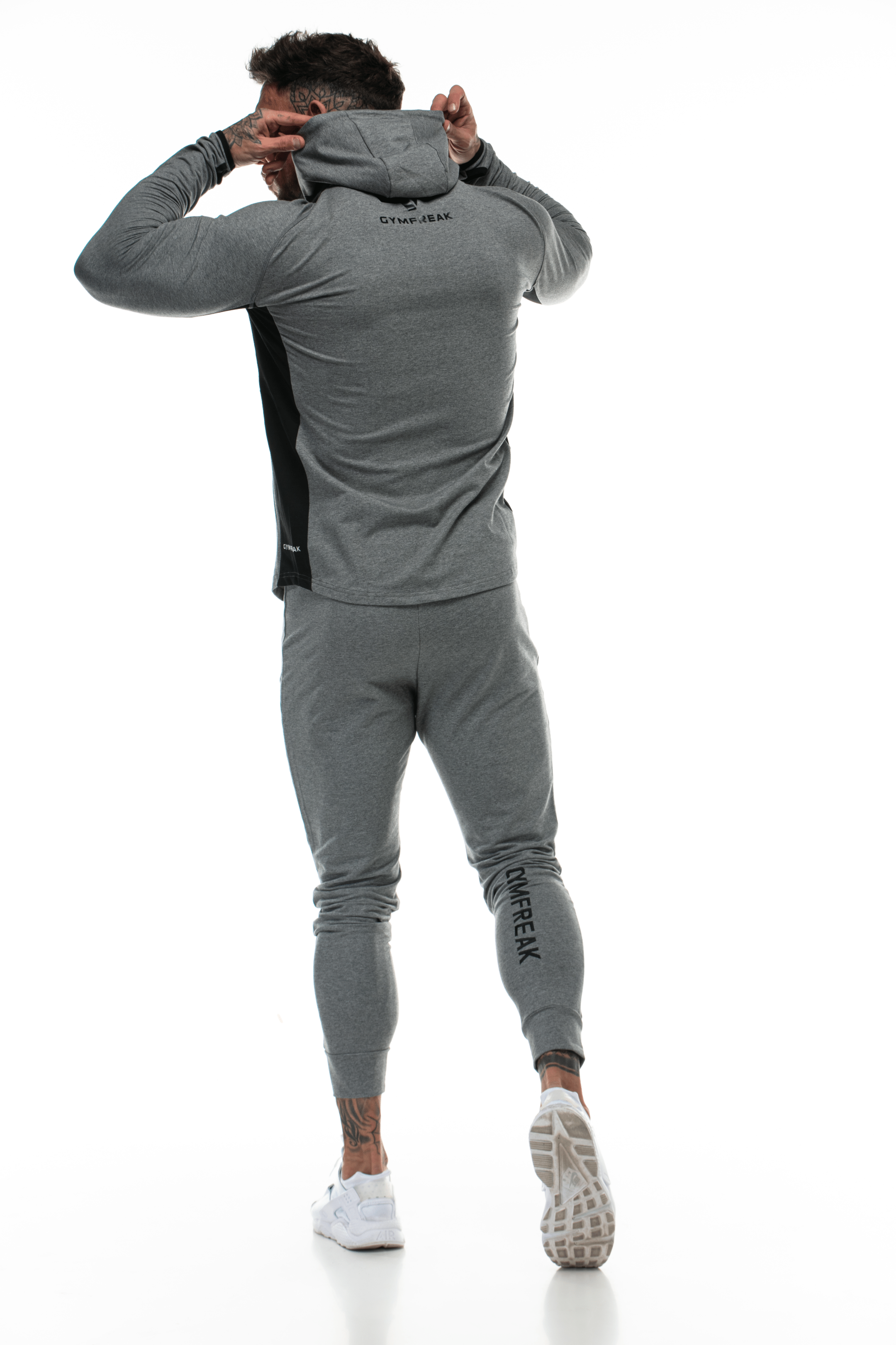 GymFreak Mens Active Hoodie - Grey