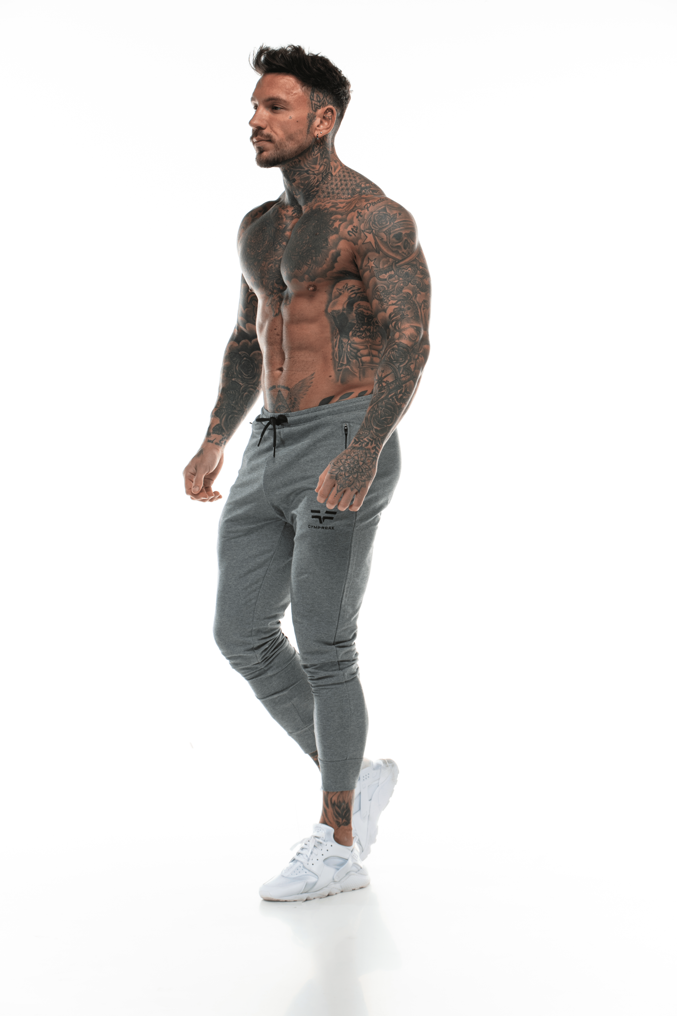 GymFreak Mens Active Joggers - Grey