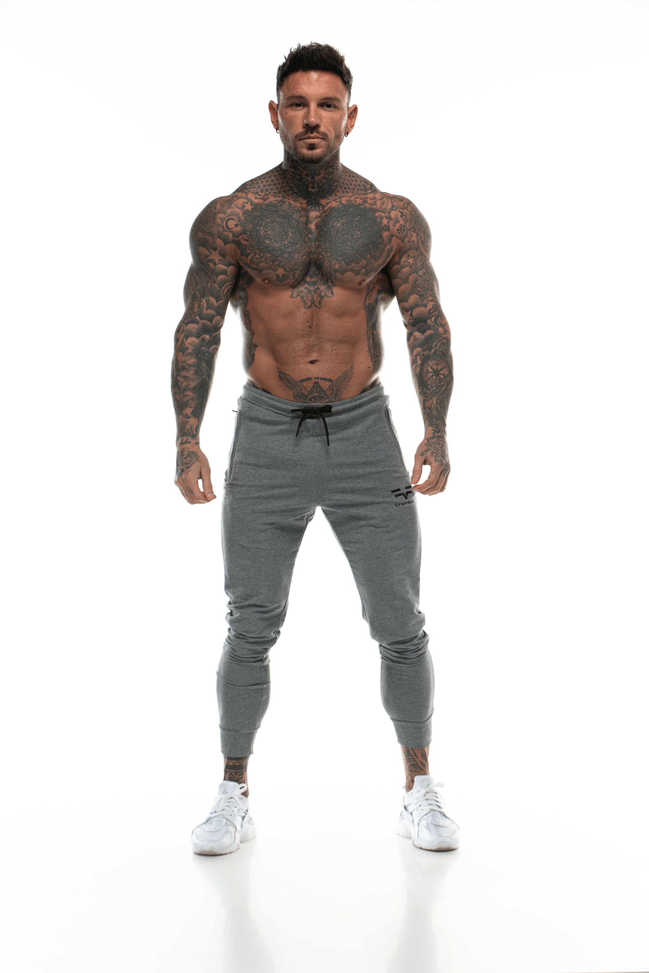 GymFreak Mens Active Joggers - Grey