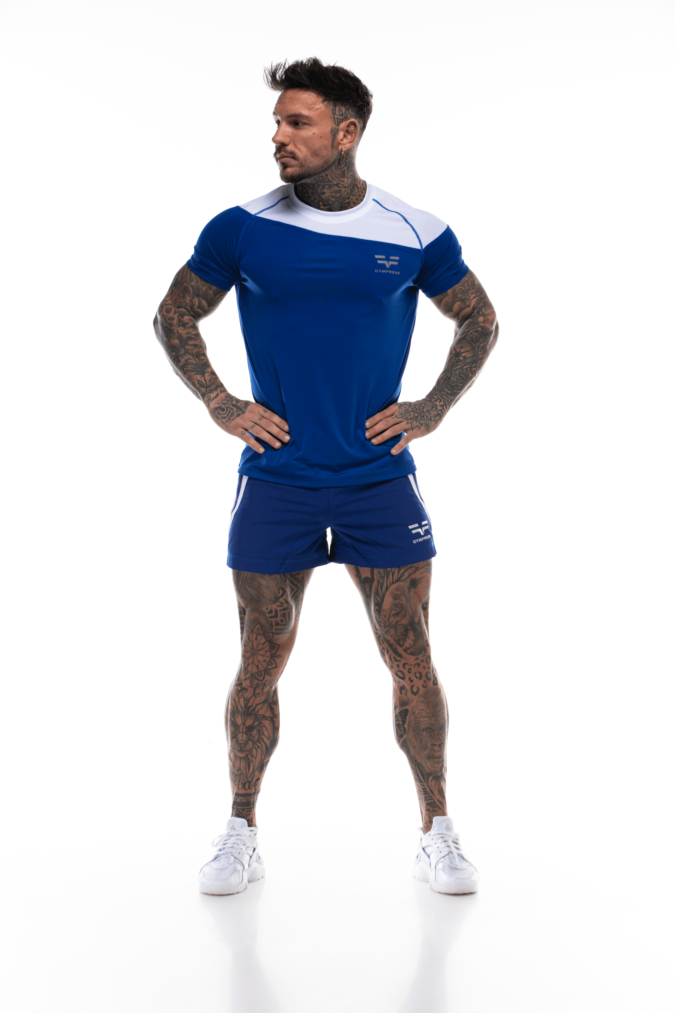 GymFreak Mens Pro Shorts - Blue - 3.5 inch